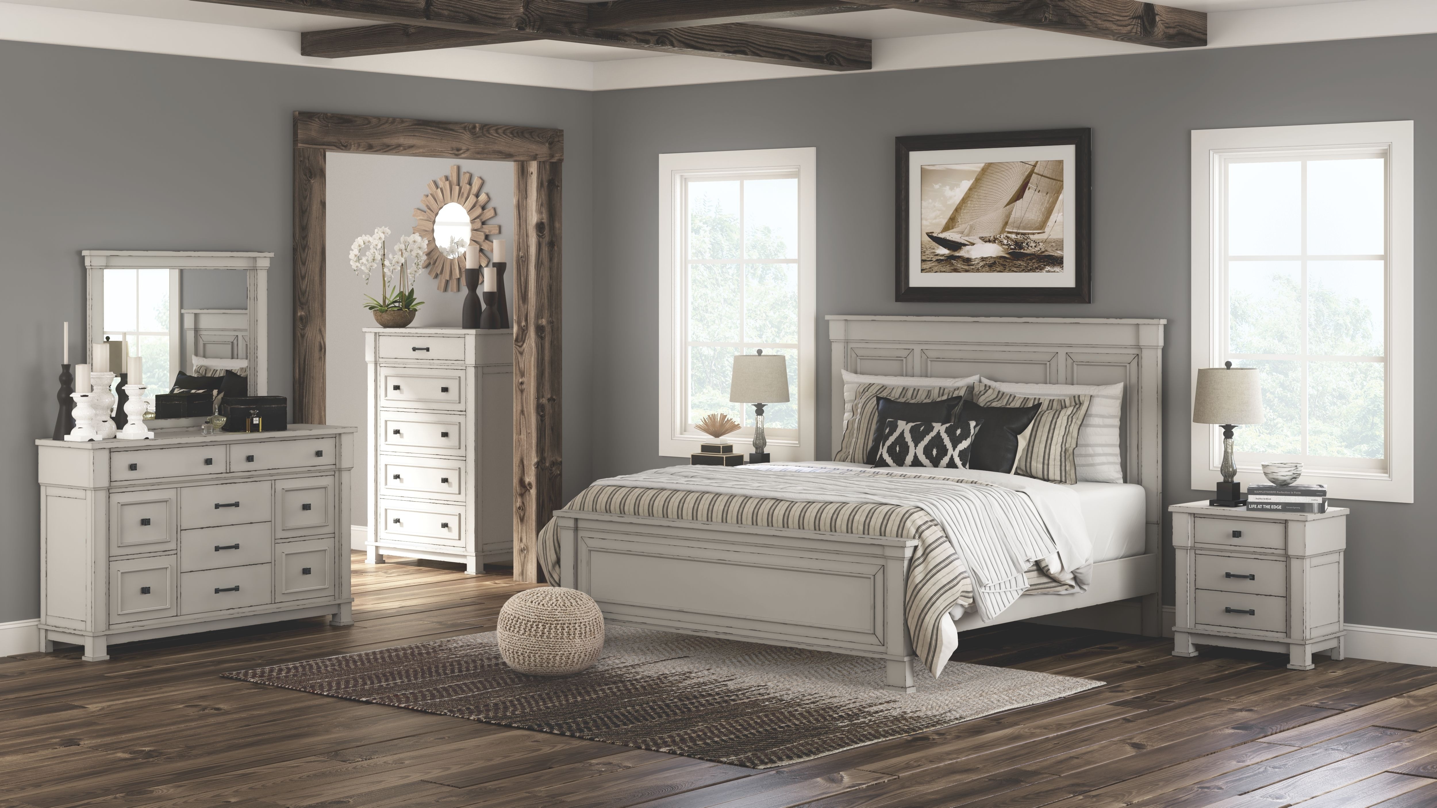 Ashley Jennily 7 Piece California King Panel Bed Set B642-31-36-58
