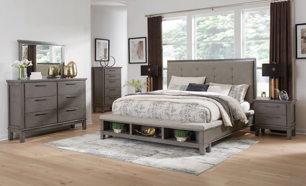 Ashley Hallanden 6 Piece Queen Panel Bed With Storage Set B649-31-36-46 ...