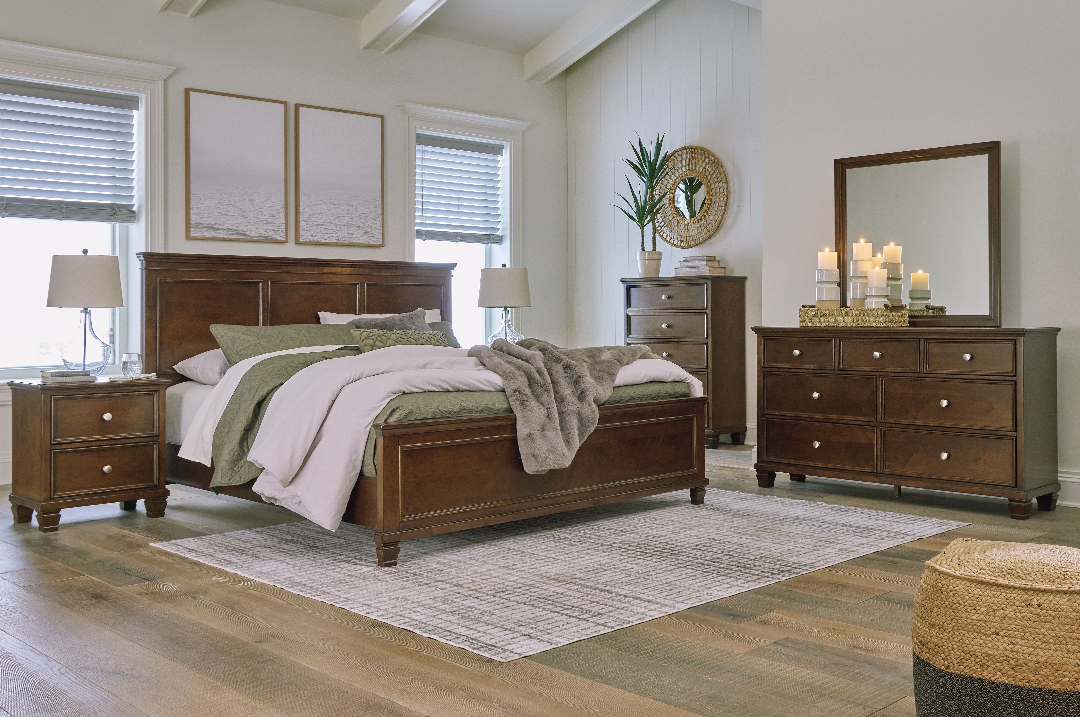 Ashley 6 Piece California King Panel Bed Set B685-31-36-46-56-58-94