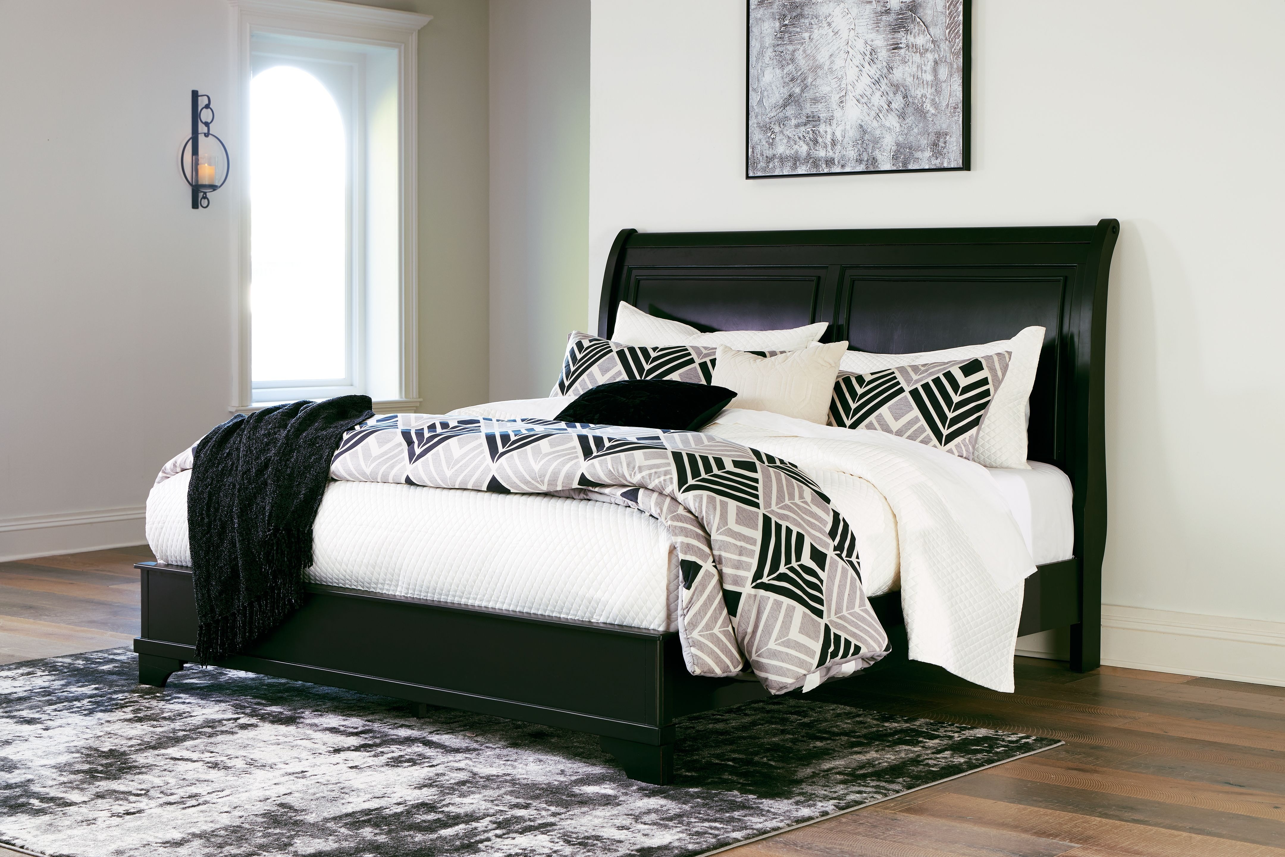 Black california deals king bed set