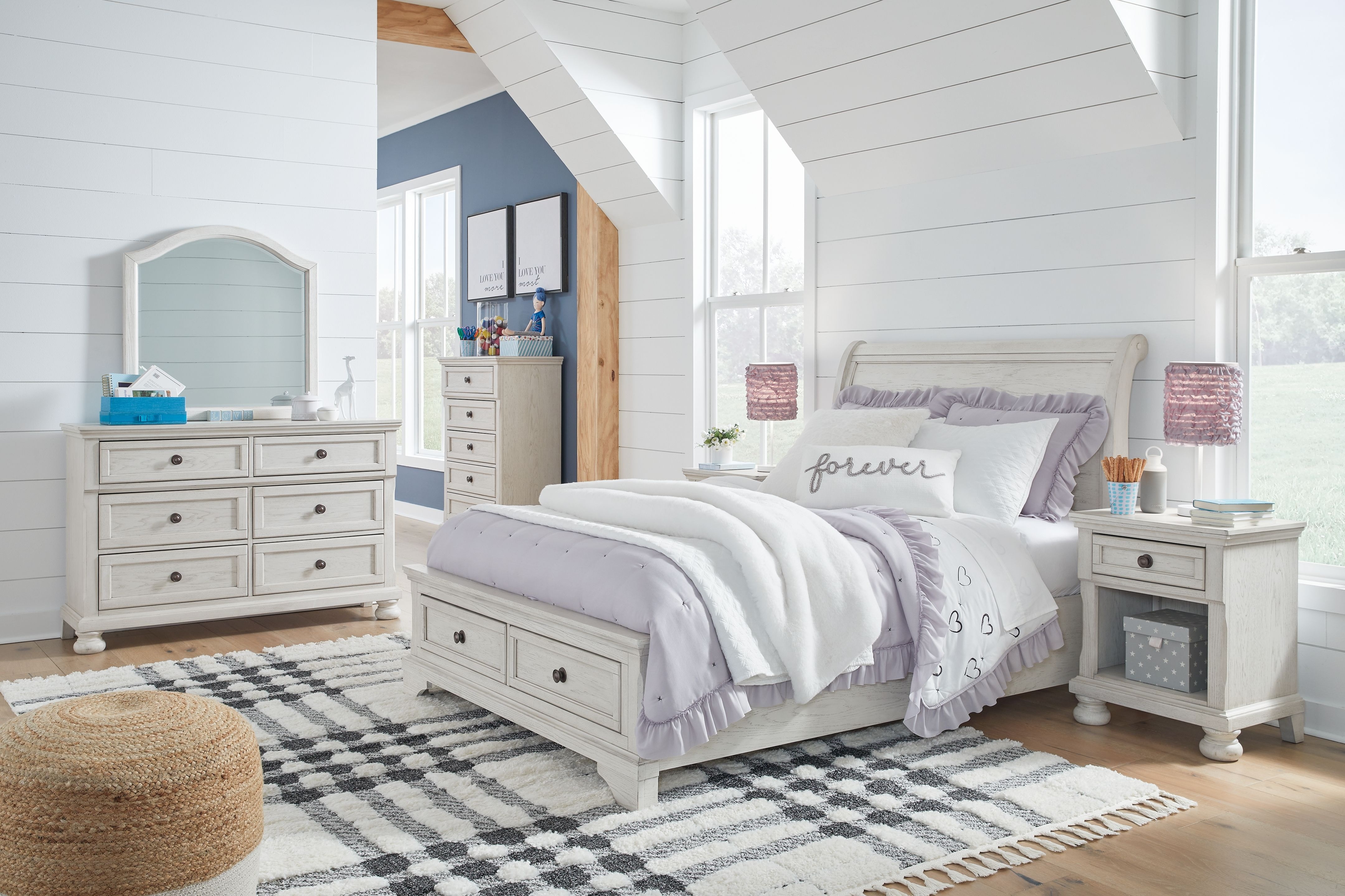 Ashley 5 Piece Full Sleigh Storage Bed Set B742-21-26-87-84S-183
