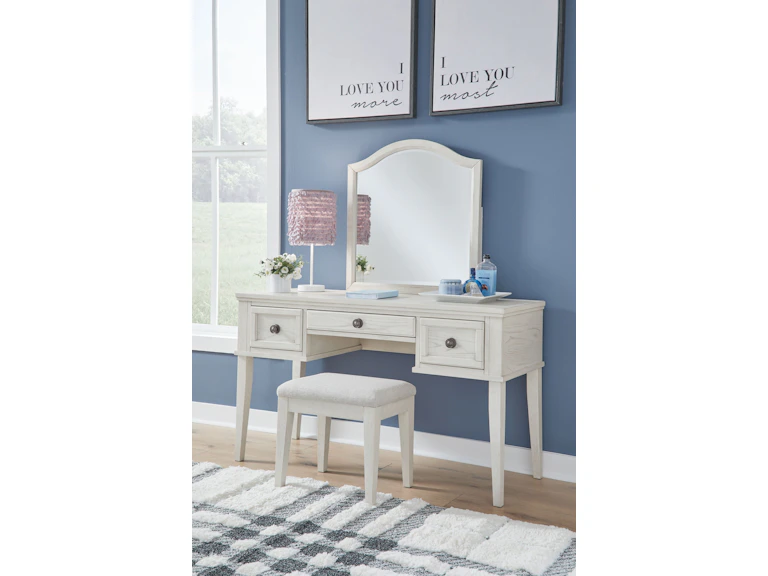 Ashley Robbinsdale Mirrored Vanity With Bench B742-22-25 - Portland, OR | Key Home Furnishings Ashley Robbinsdale Mirrored Vanity With Bench B742-22-25 - Portland, OR | Key Home Furnishings