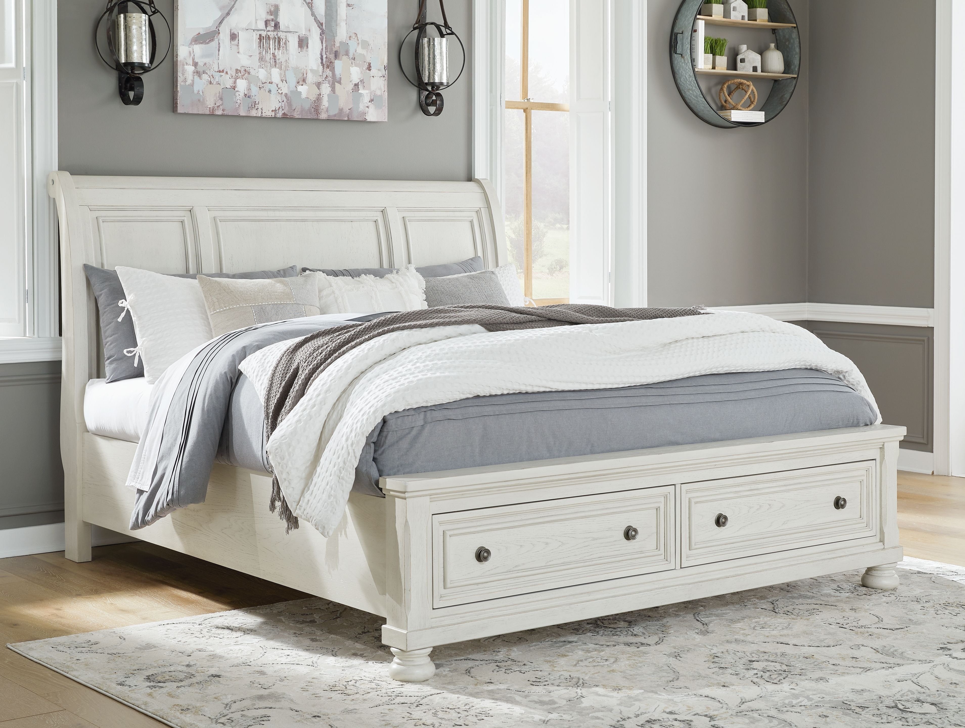 Ashley Robbinsdale 5 Piece California King Sleigh Bed Set B742-31-36-78 ...