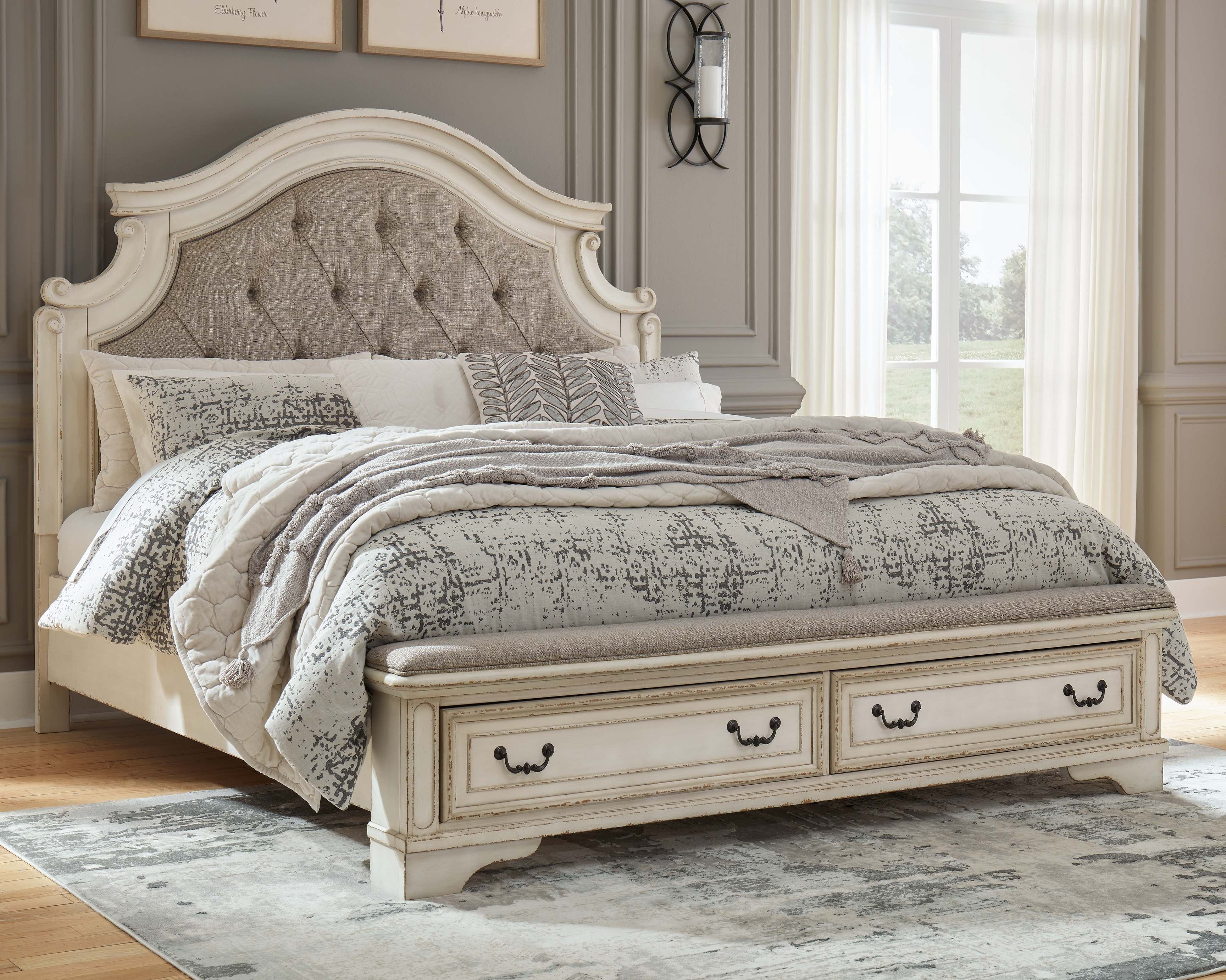 Ashley Queen Upholstered Bed B743-57-54S-196
