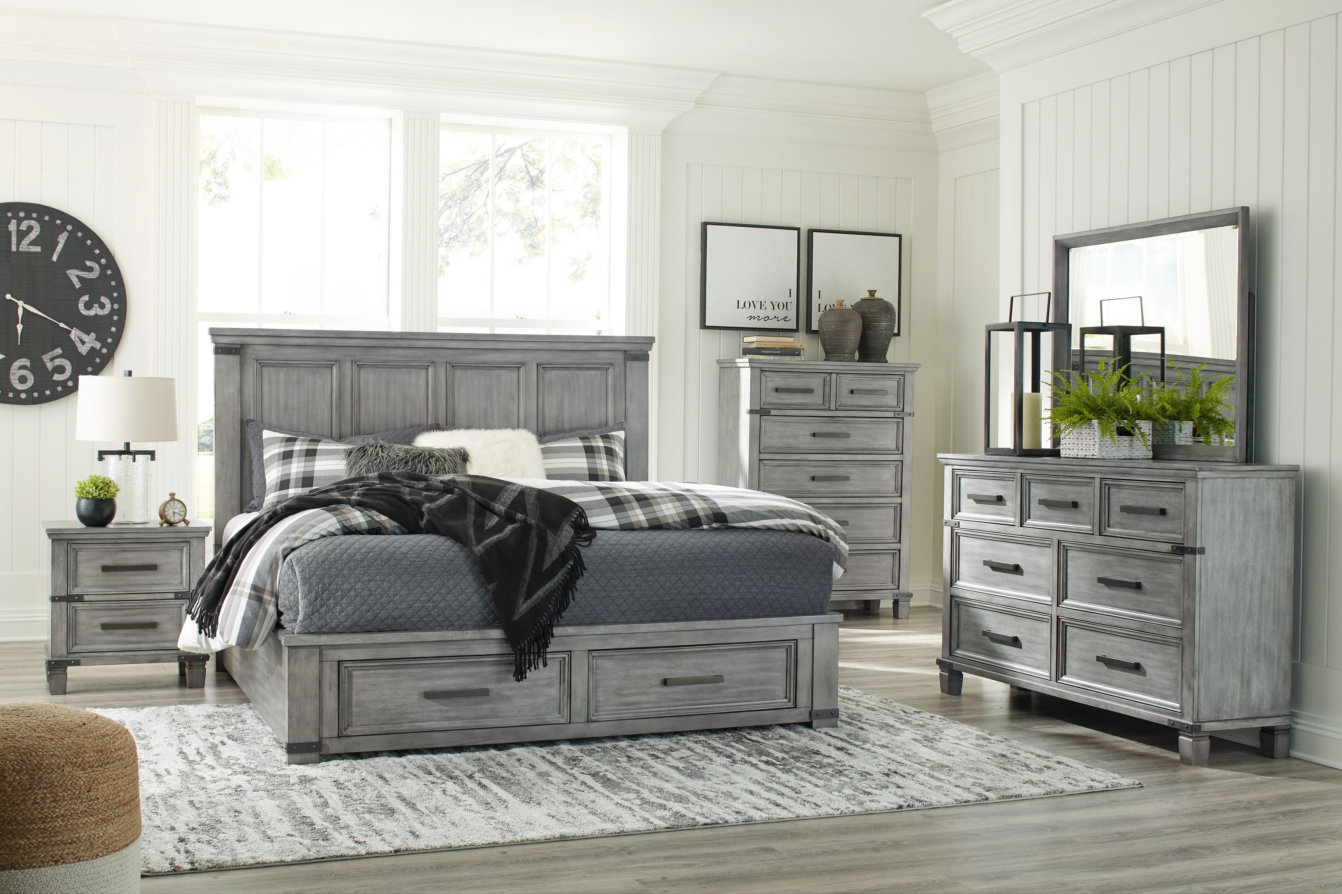 5 Piece California King Storage Bed Set
