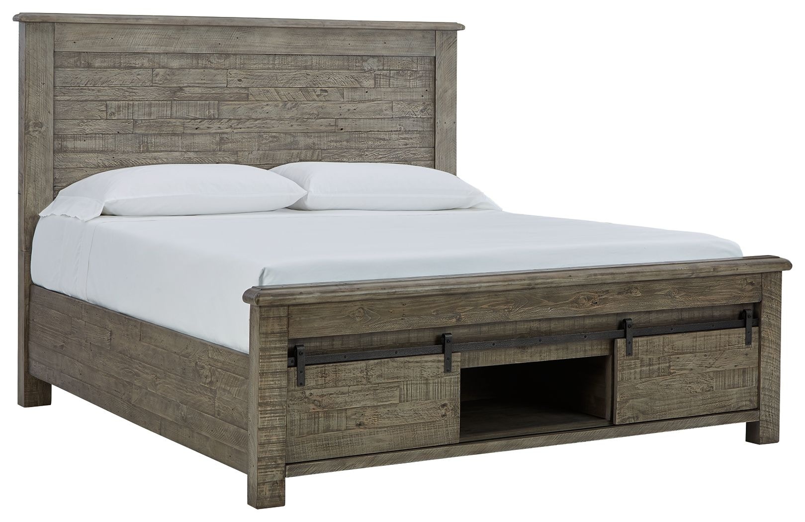 Ashley Brennagan King Panel Bed with Footboard Storage B774-78-76S