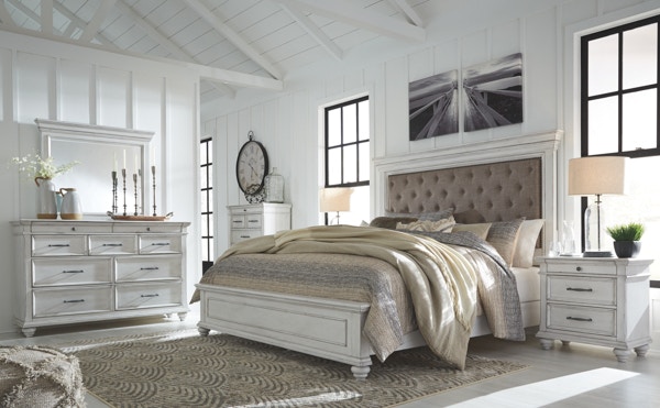 Ashley 8 Piece California King Panel Upholstered Bedroom Set B777-31-36-46-158-56-94-93-2