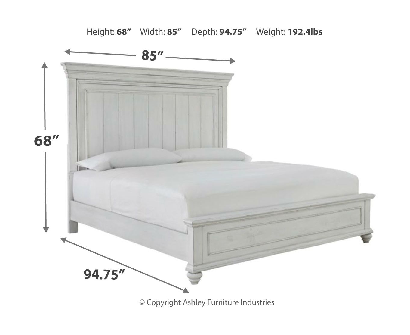 Ashley Kanwyn 5 Piece California King Panel Bedroom Set B777-31-36-58 ...