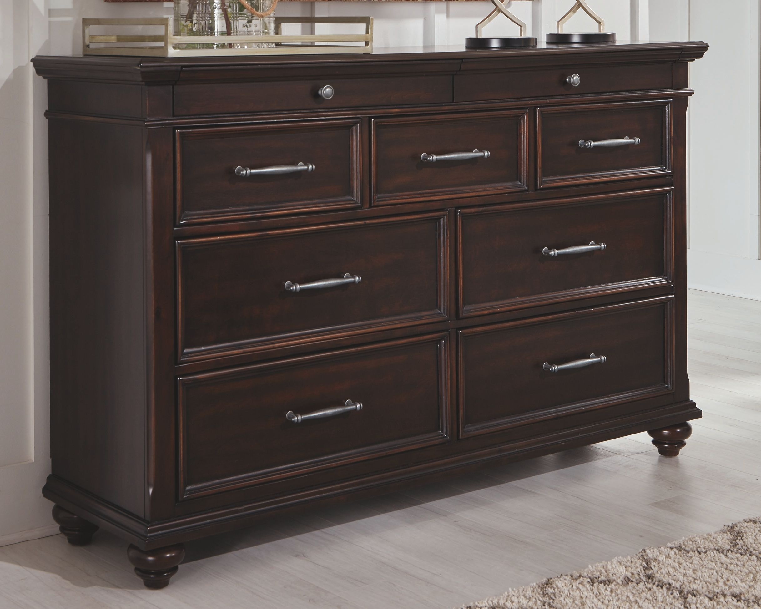 Ashley Maretto 8 Piece King Upholstered Panel Bedroom Set