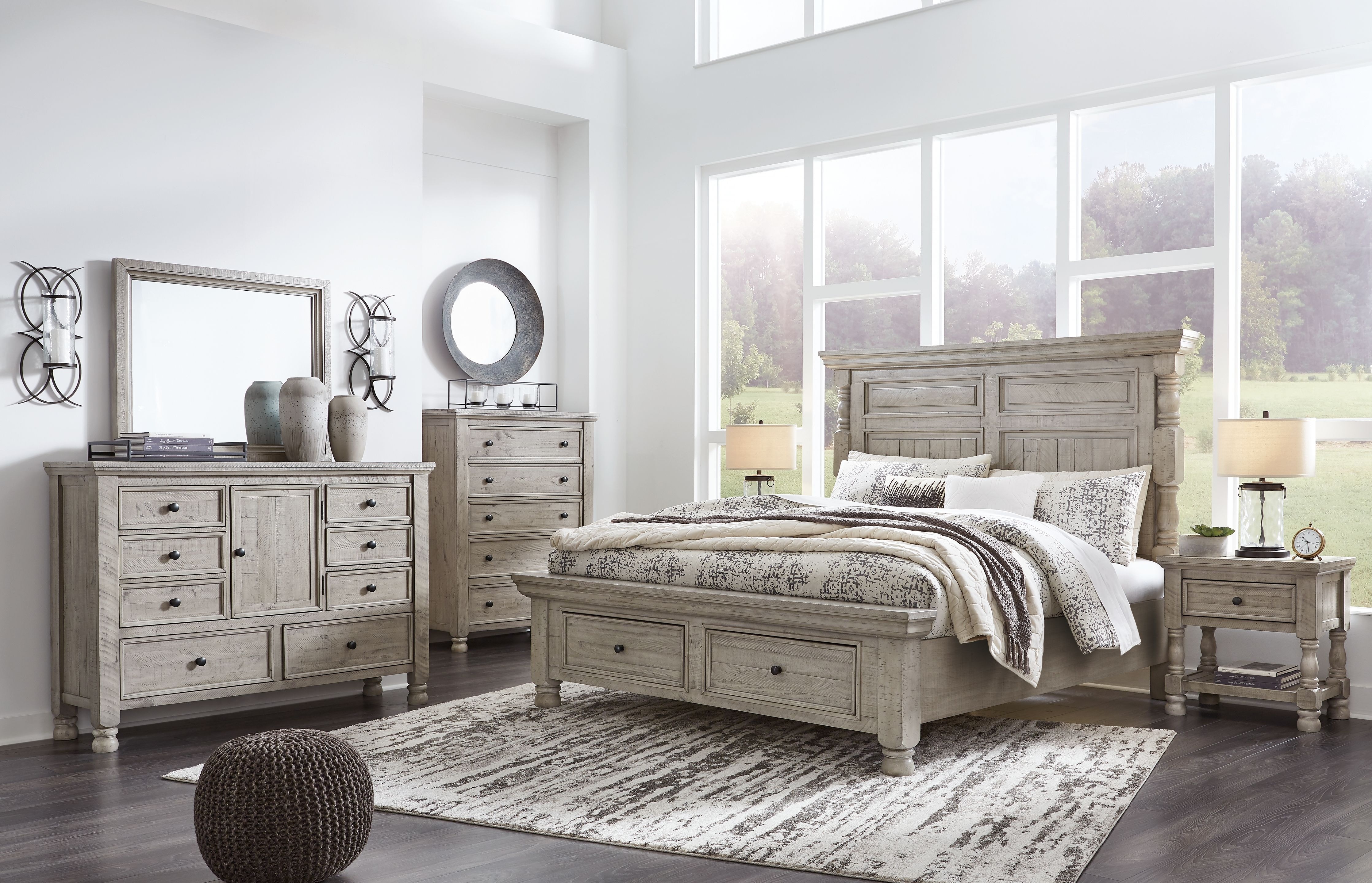 Ashley Harrastone 5 Piece Queen Panel Storage Bed Set B816-31-36