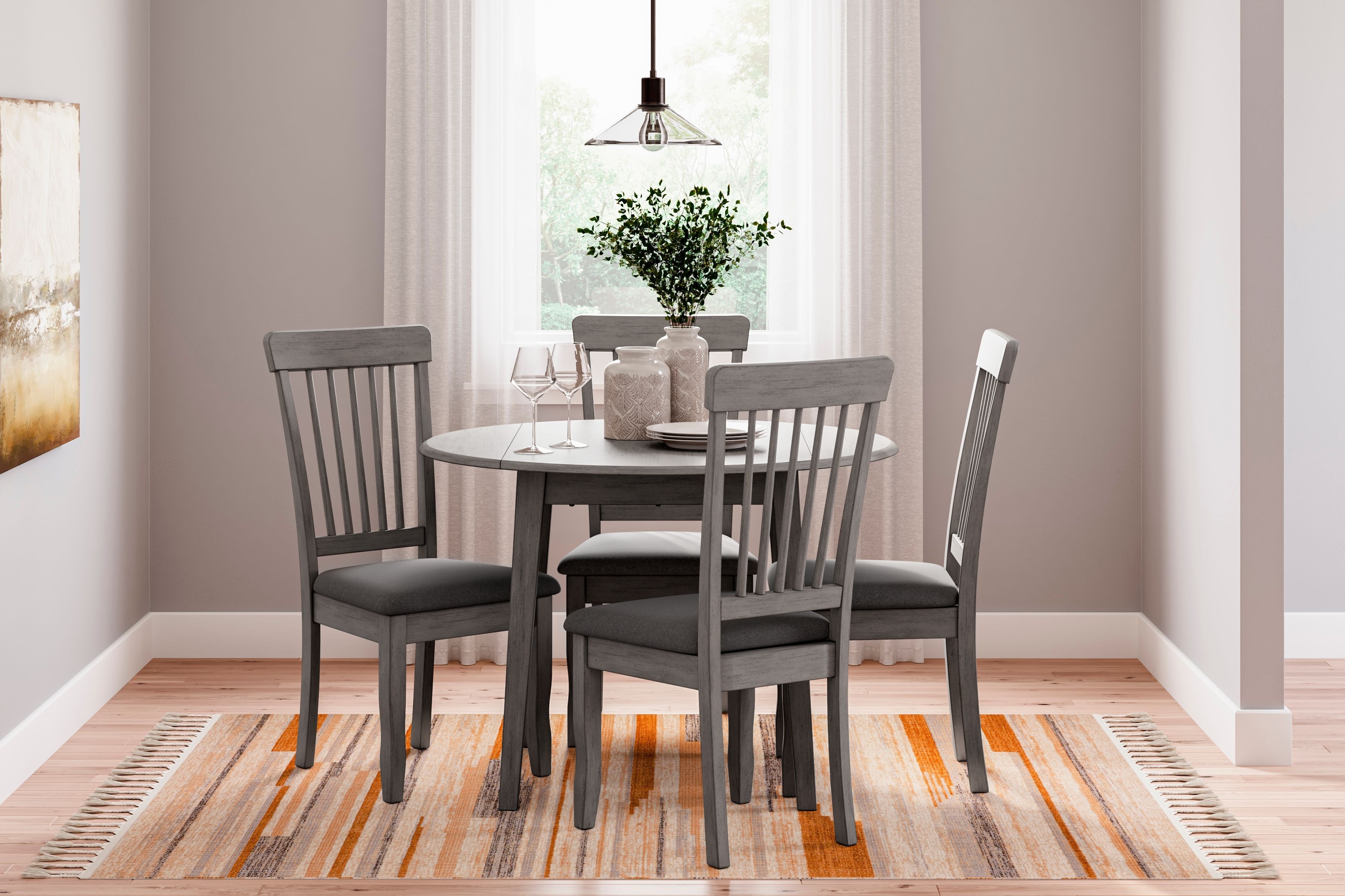 5 Piece Drop Leaf Table Set