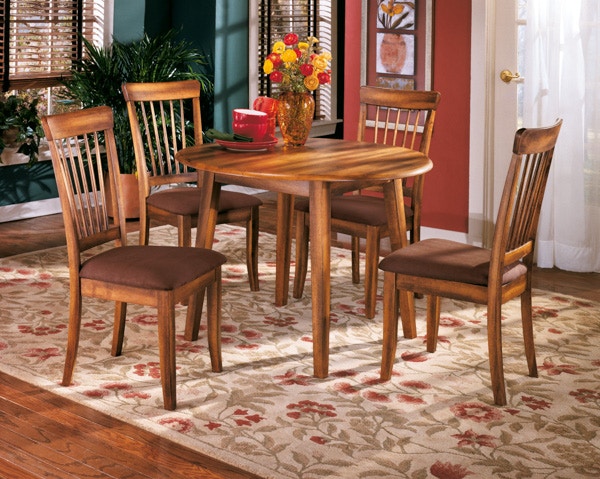 Ashley Berringer Round Dining Room Drop Leaf Table D199-15 - Portland ...