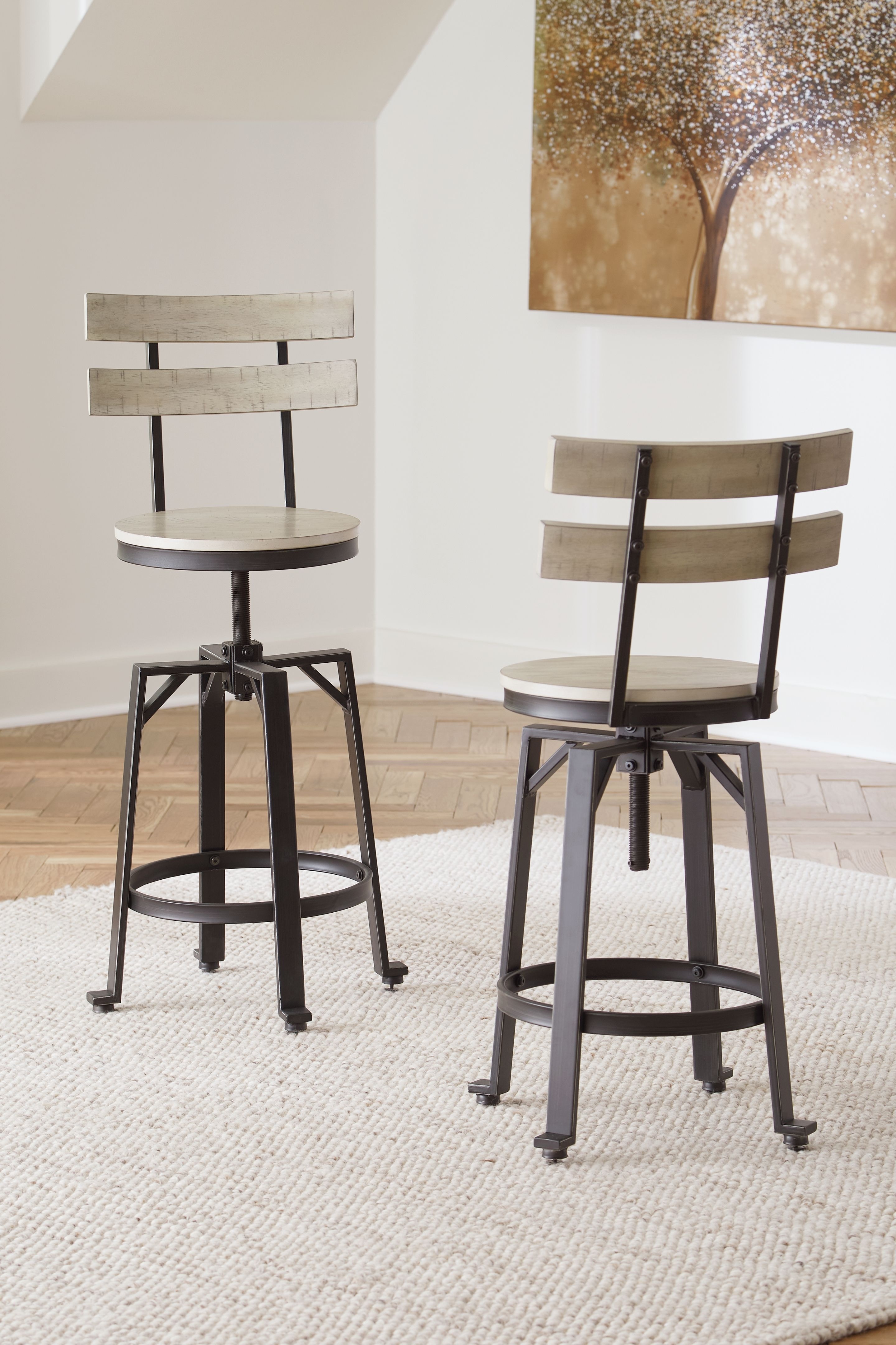 Ashley Karisslyn Swivel Barstool (QTY 2) D336124 Portland, OR Key Home Furnishings