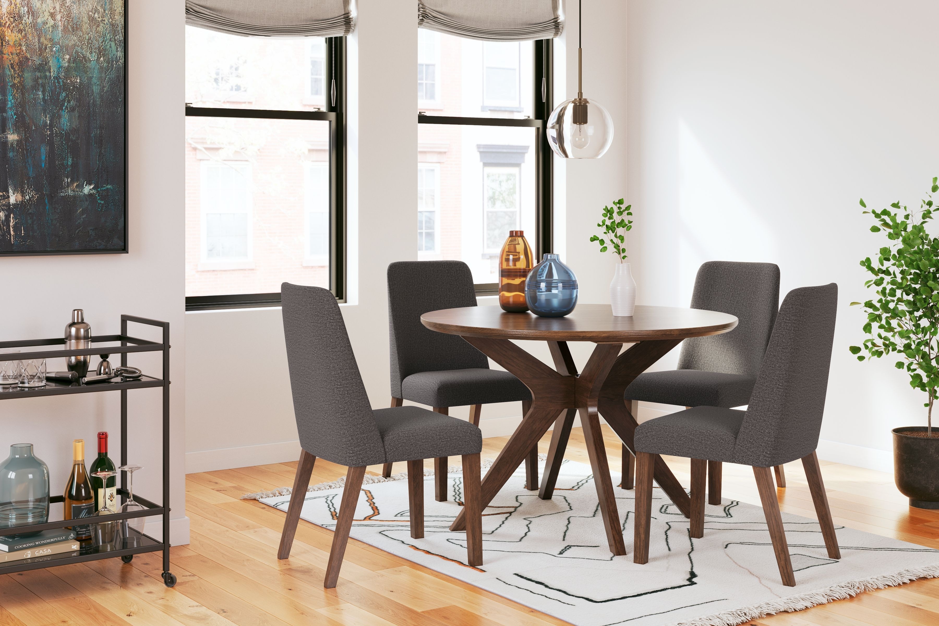 5 chair table online set