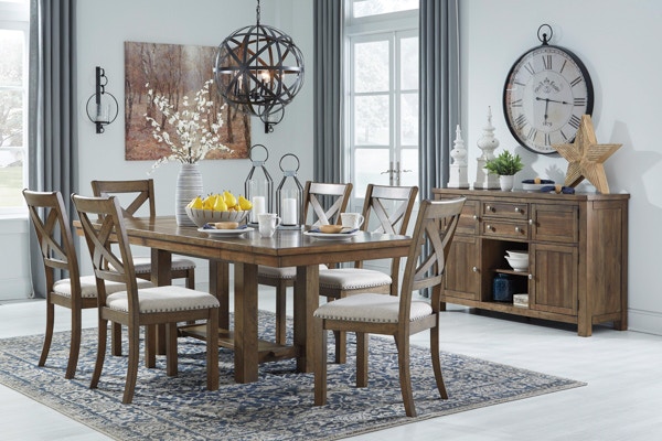 ashley 8 piece dining set