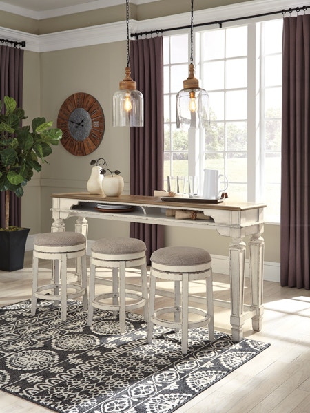 Ashley Realyn 4 Piece Long Counter Table Set D743-52-024-3