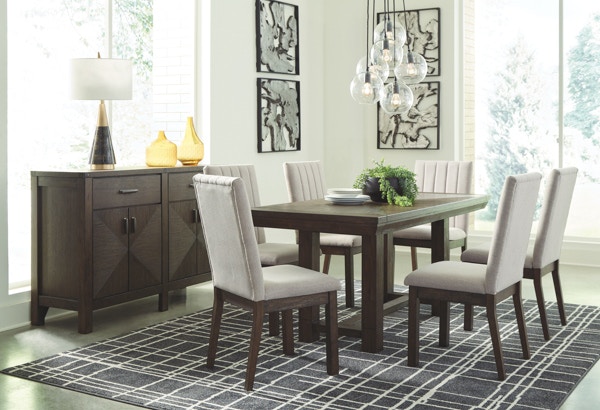 ashley 8 piece dining set