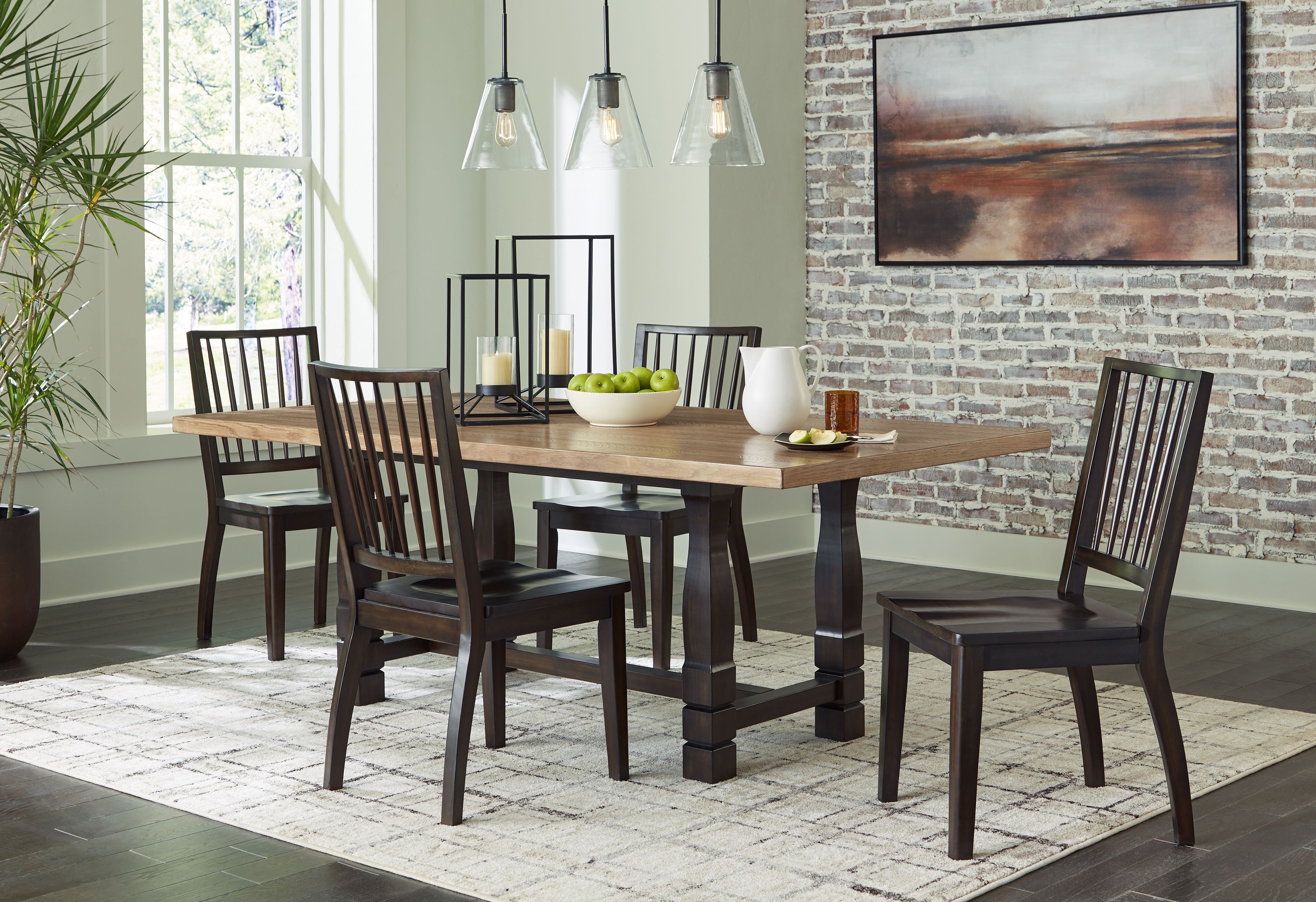 Light brown deals dining table set