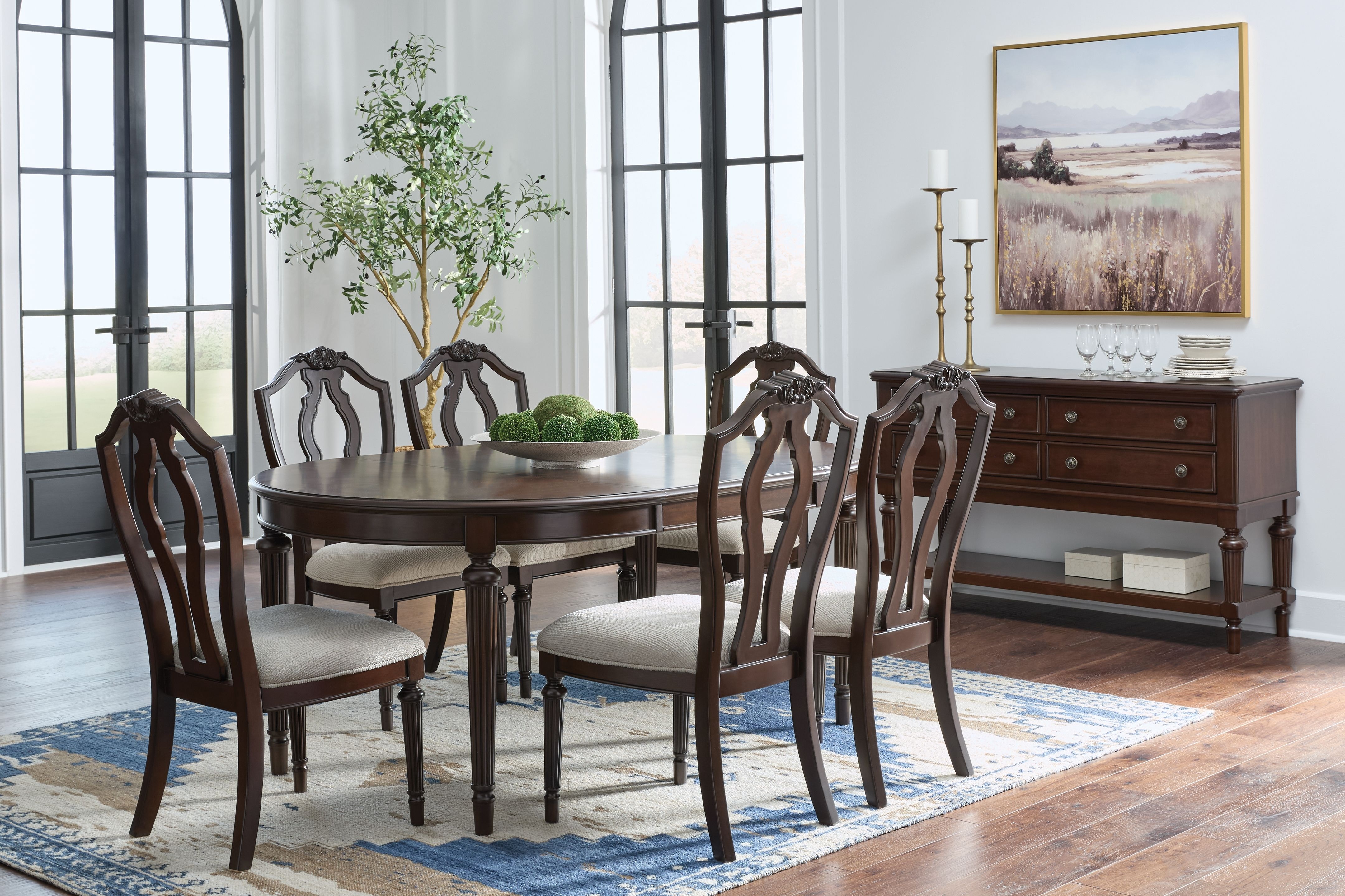 Ashley Lavinton 8 Piece Dining Room Extension Table Set D764-35-01