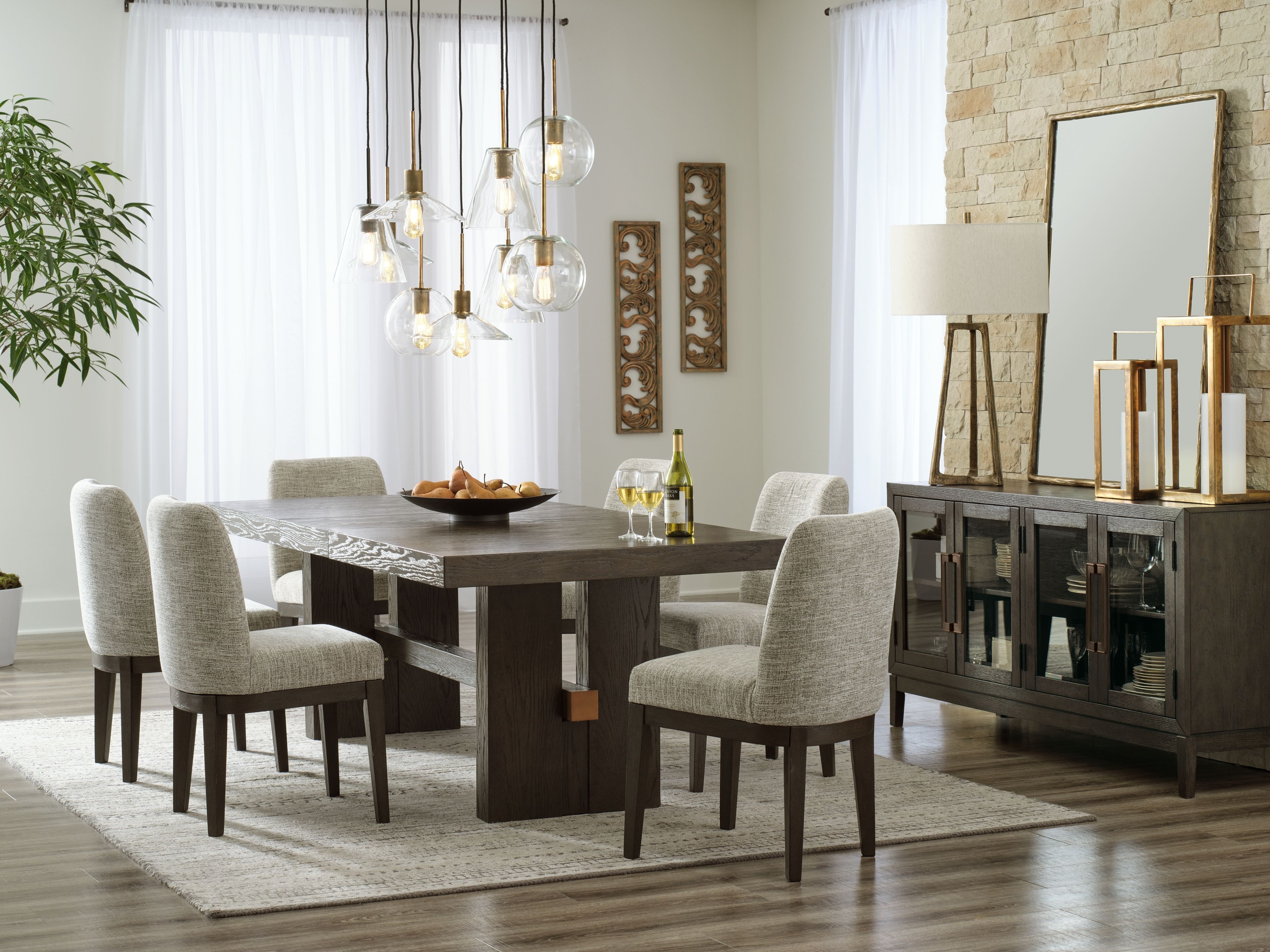 Ashley Burkhaus 8 Piece Dining Room Extension Table Set D984-45-01