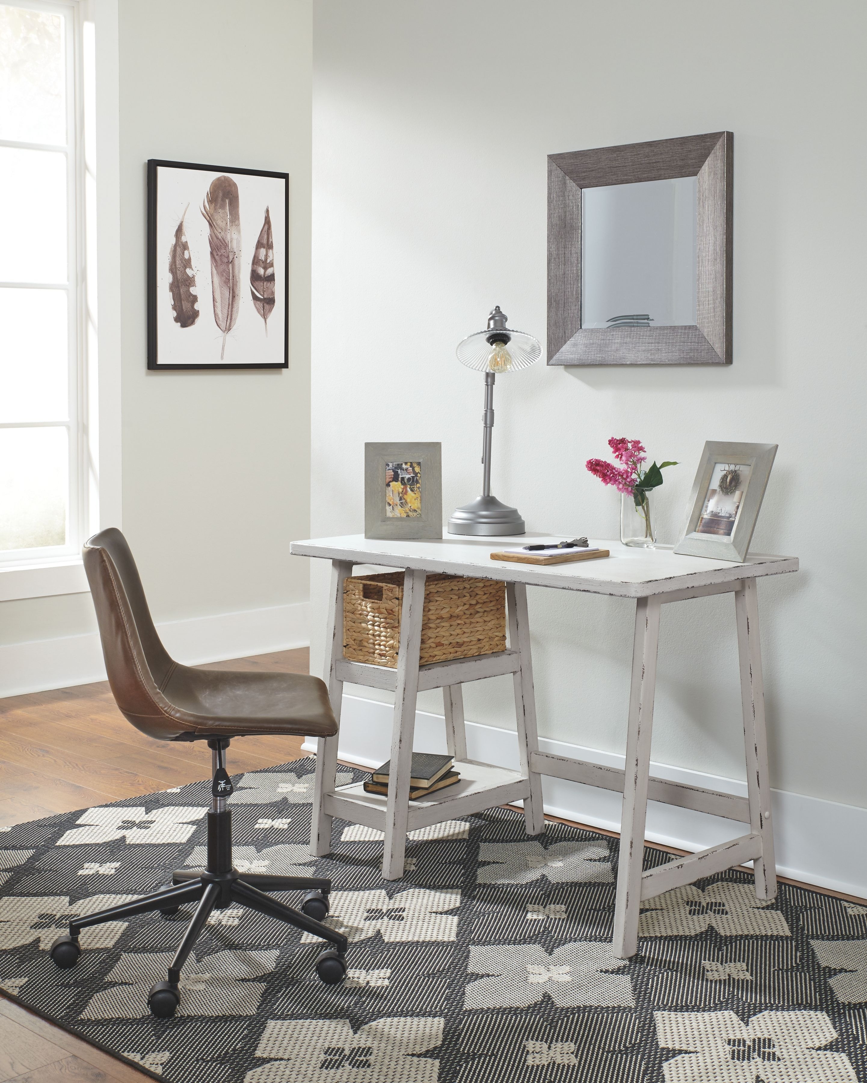 Mirimyn antique white home office small desk discount