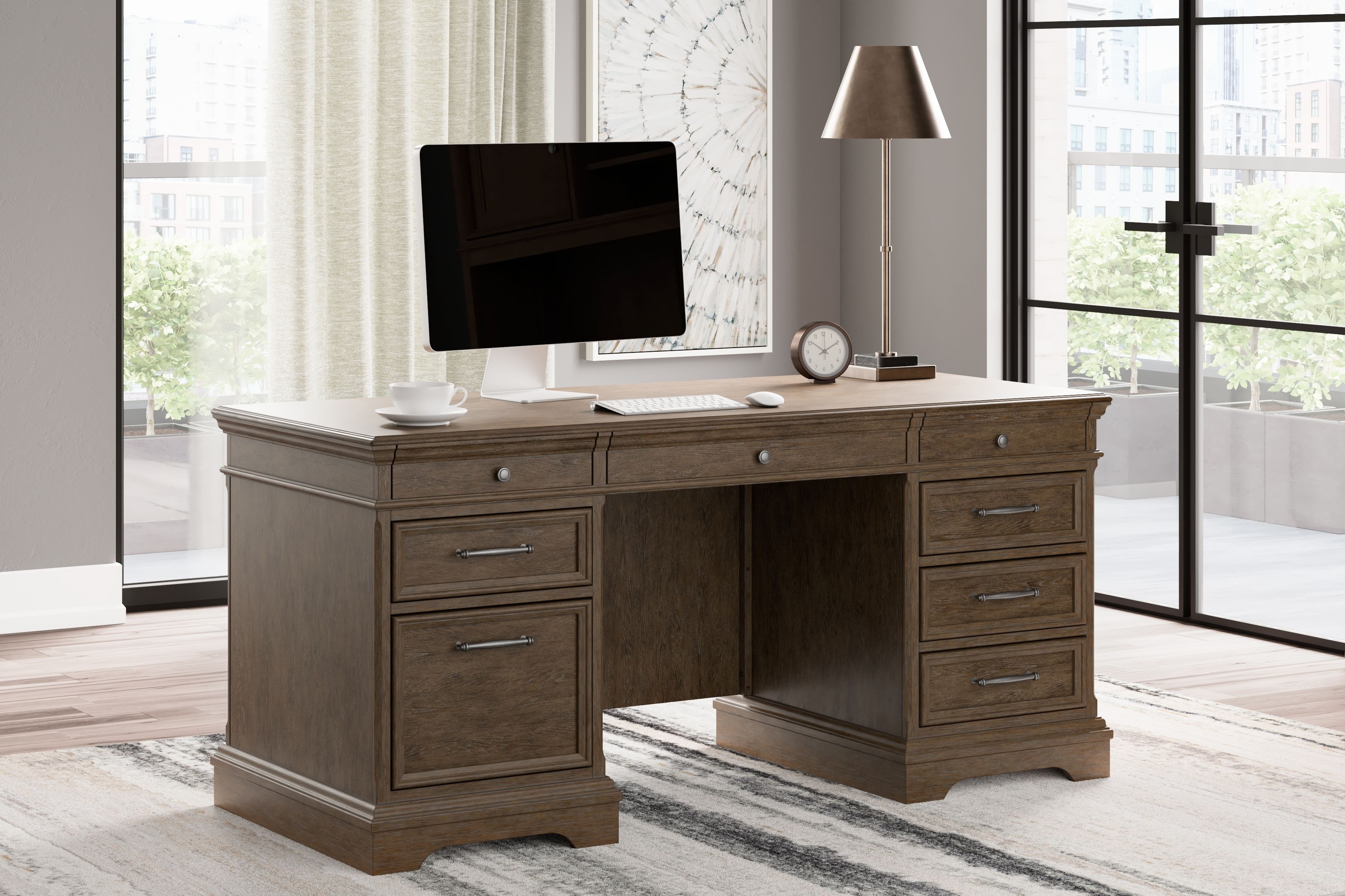 Ashley Janismore Home Office Executive Desk H77621L21T21R Portland