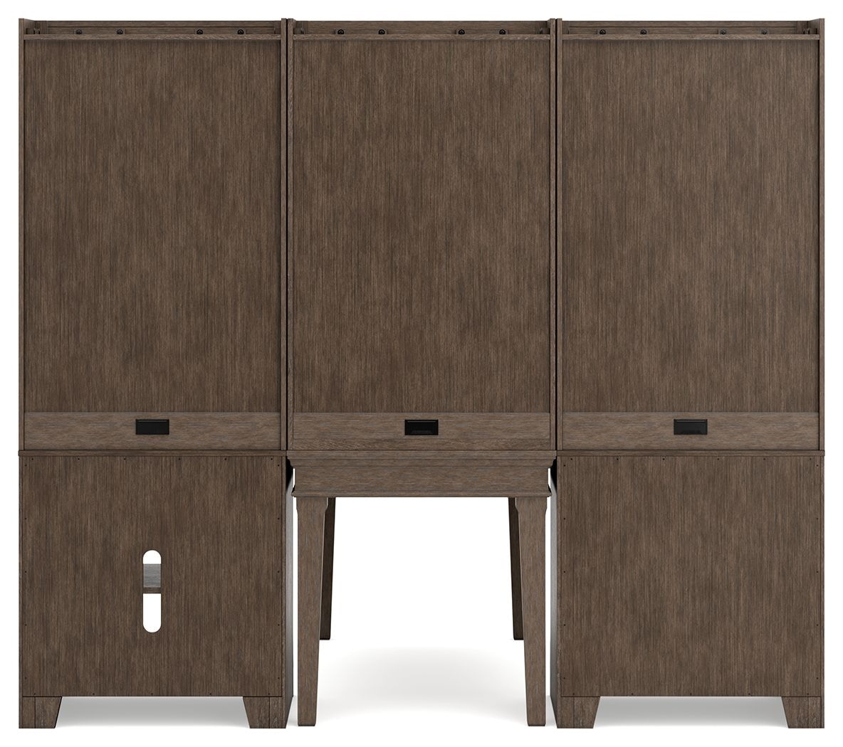 Ashley Janismore Desk With 2 Bookcase Wall Units H776-44-40B-40T-2-41B ...