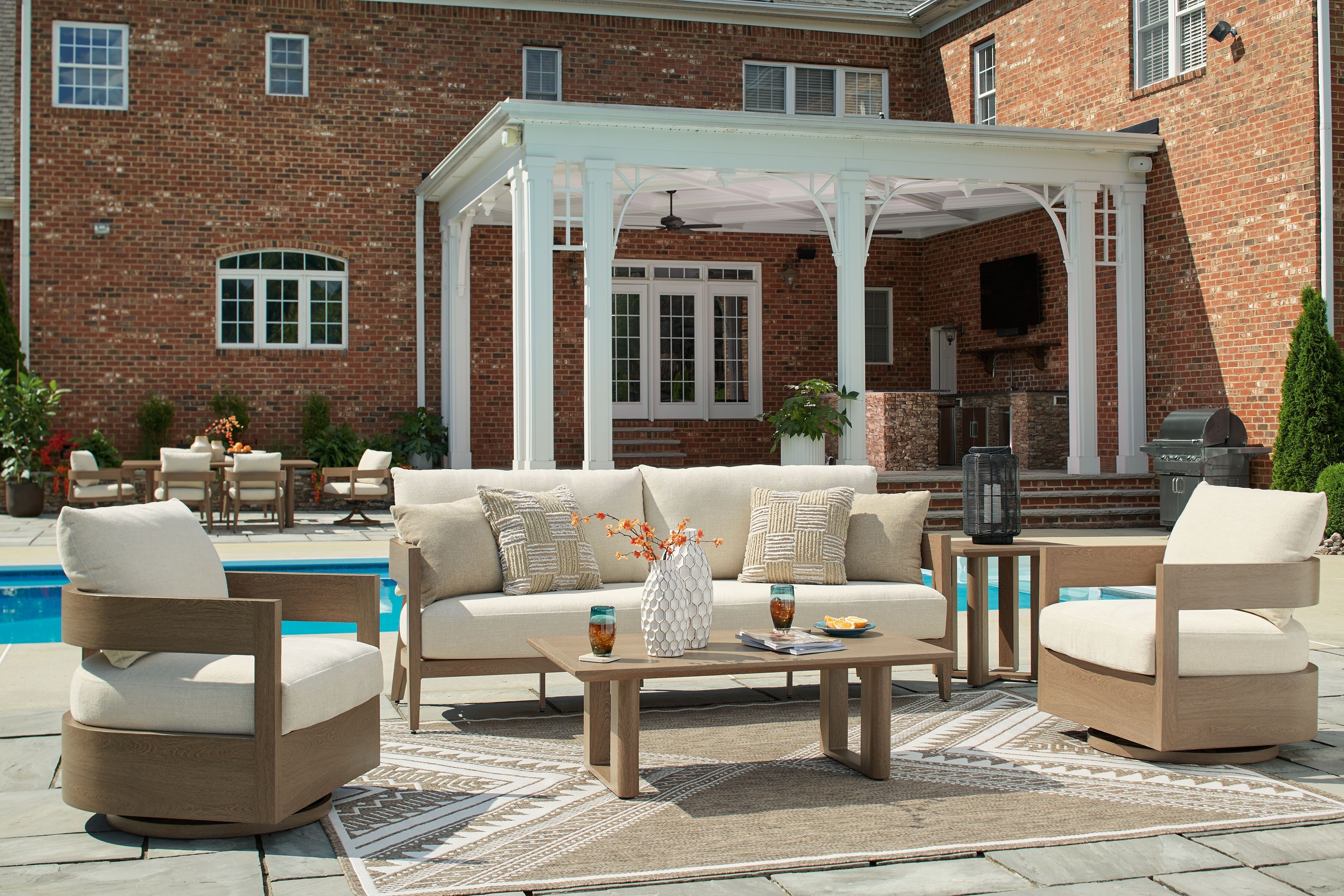 Ashley 5 Piece Lounge Set With Sofa P671-838-821-2-701-702