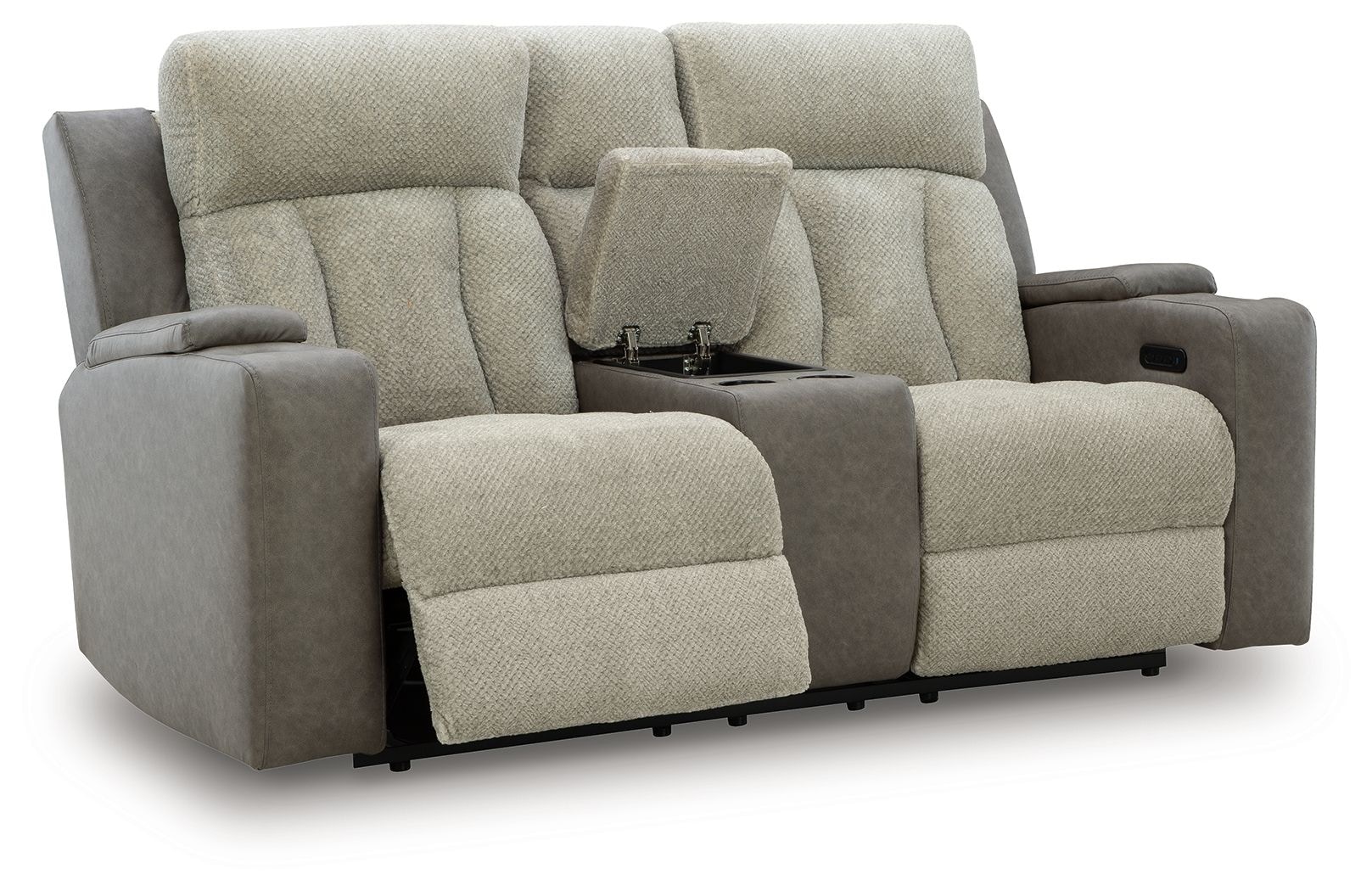 Ashley WhipLash Power Reclining Loveseat with Console and