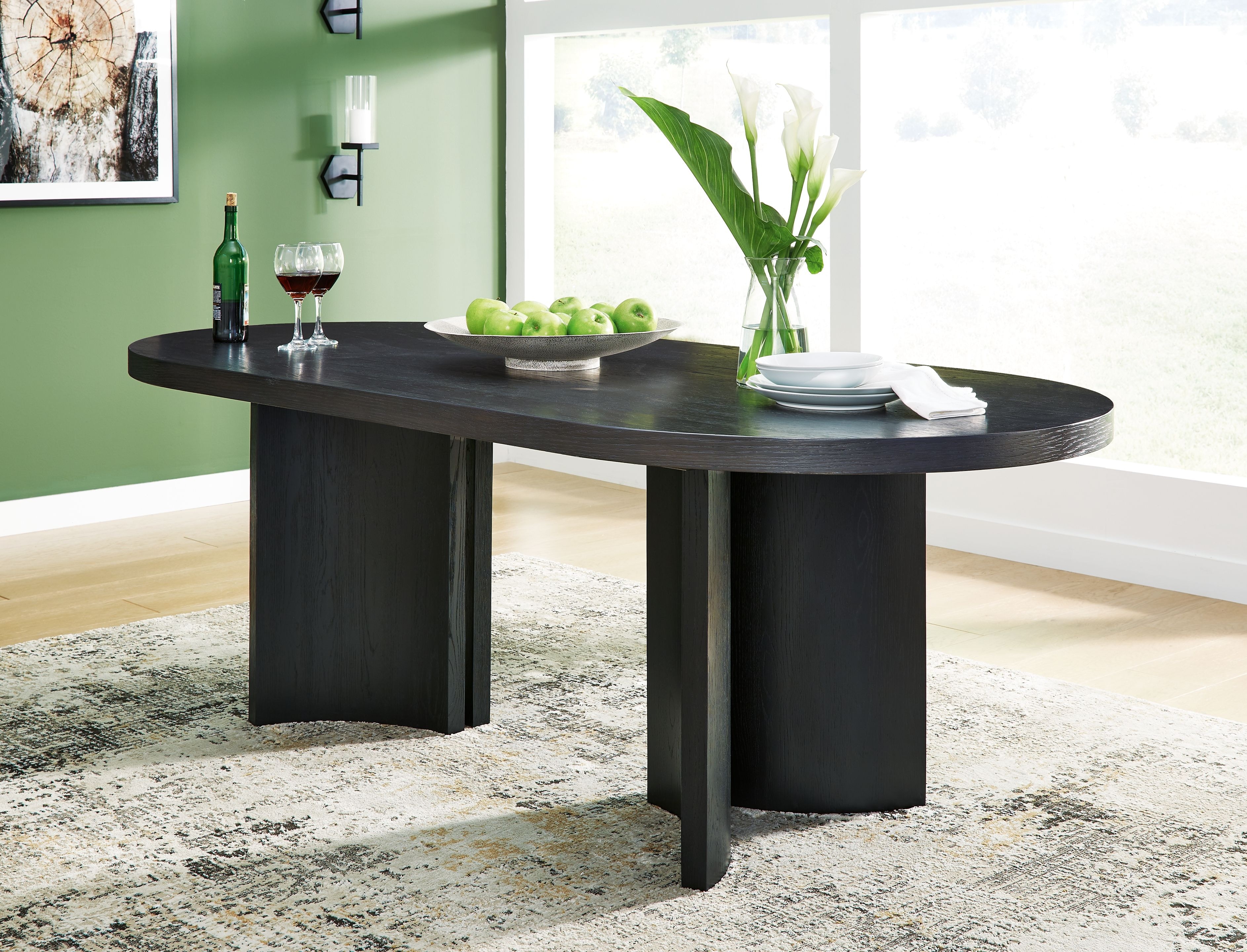 Ashley Rowanbeck 8 Piece Dining Table Set D821-25-01-2-02A-60
