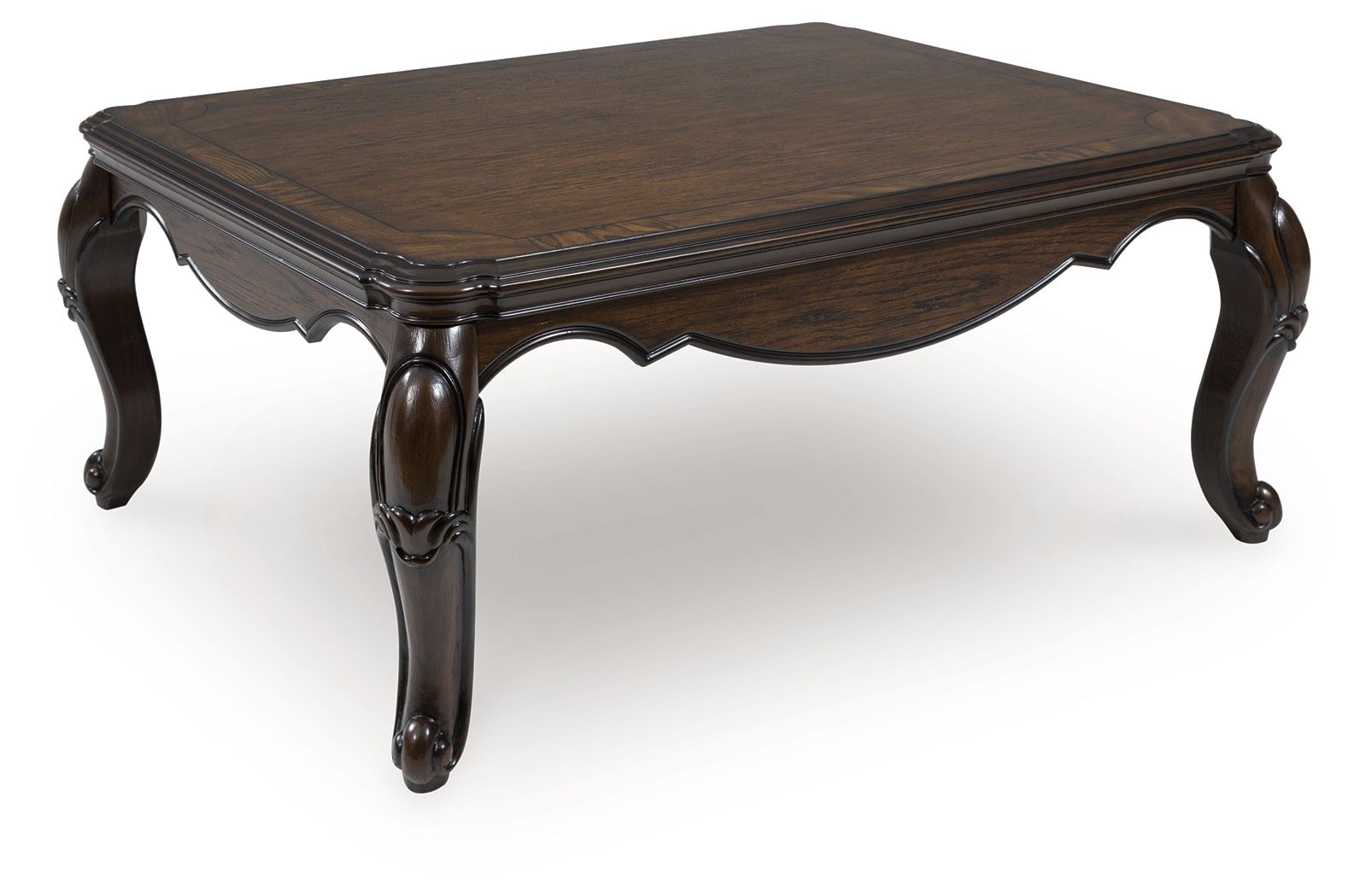 Ashley Maylee Rectangular Cocktail Table With Cabriole Legs T617-1