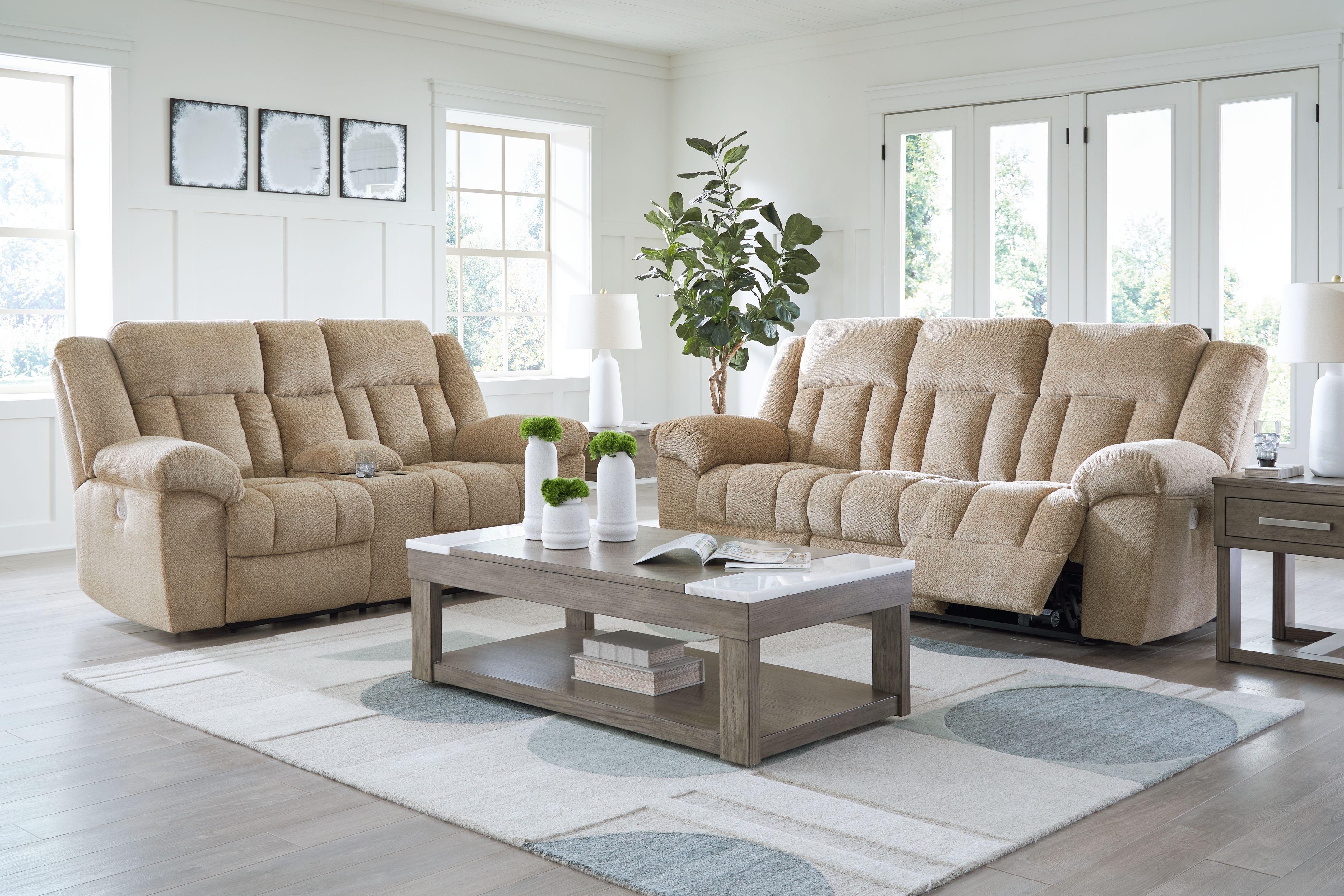 Ashley Power Reclining Sofa and Power Reclining Loveseat 69305-15-18