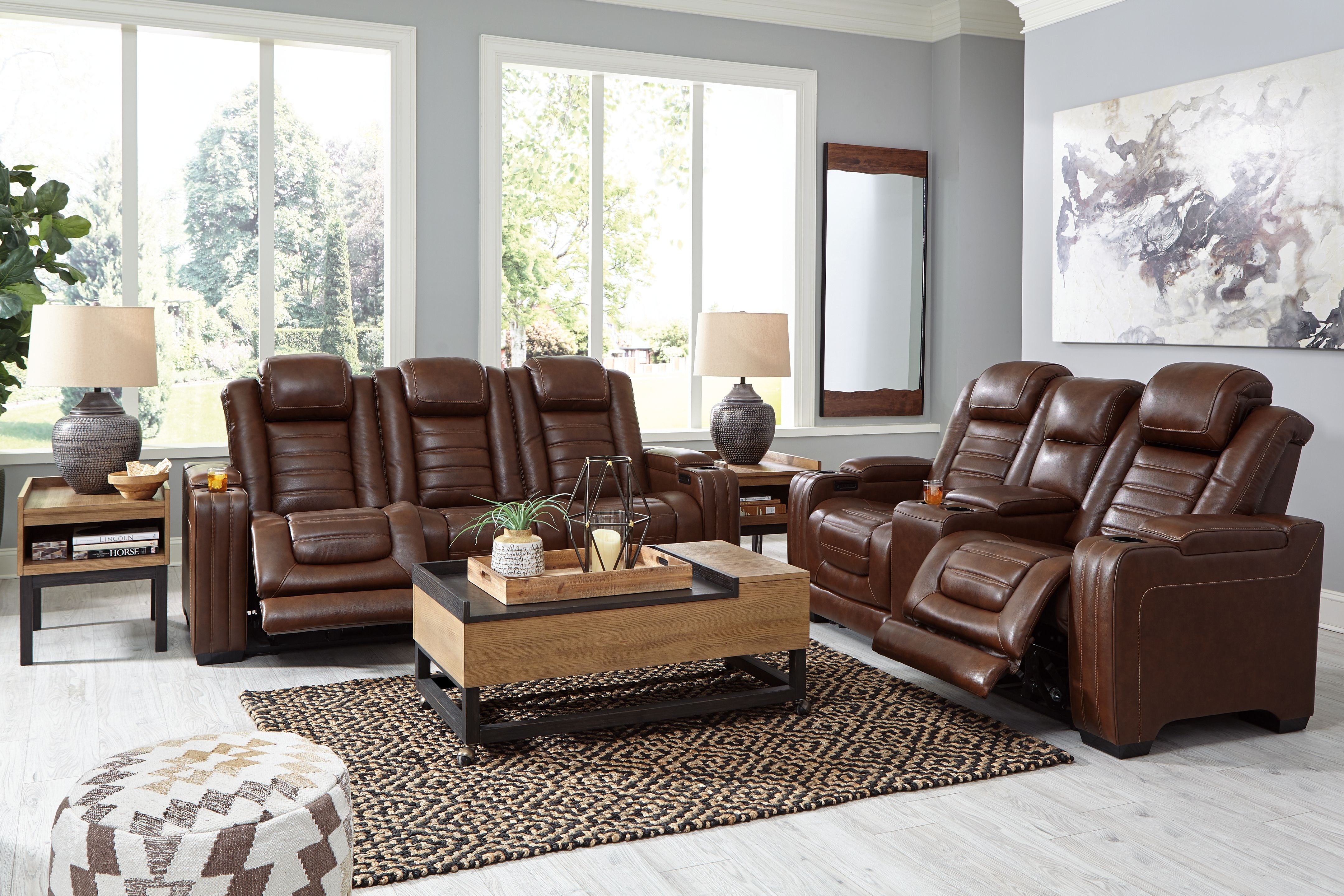 2 Piece Power Reclining Sofa and Loveseat