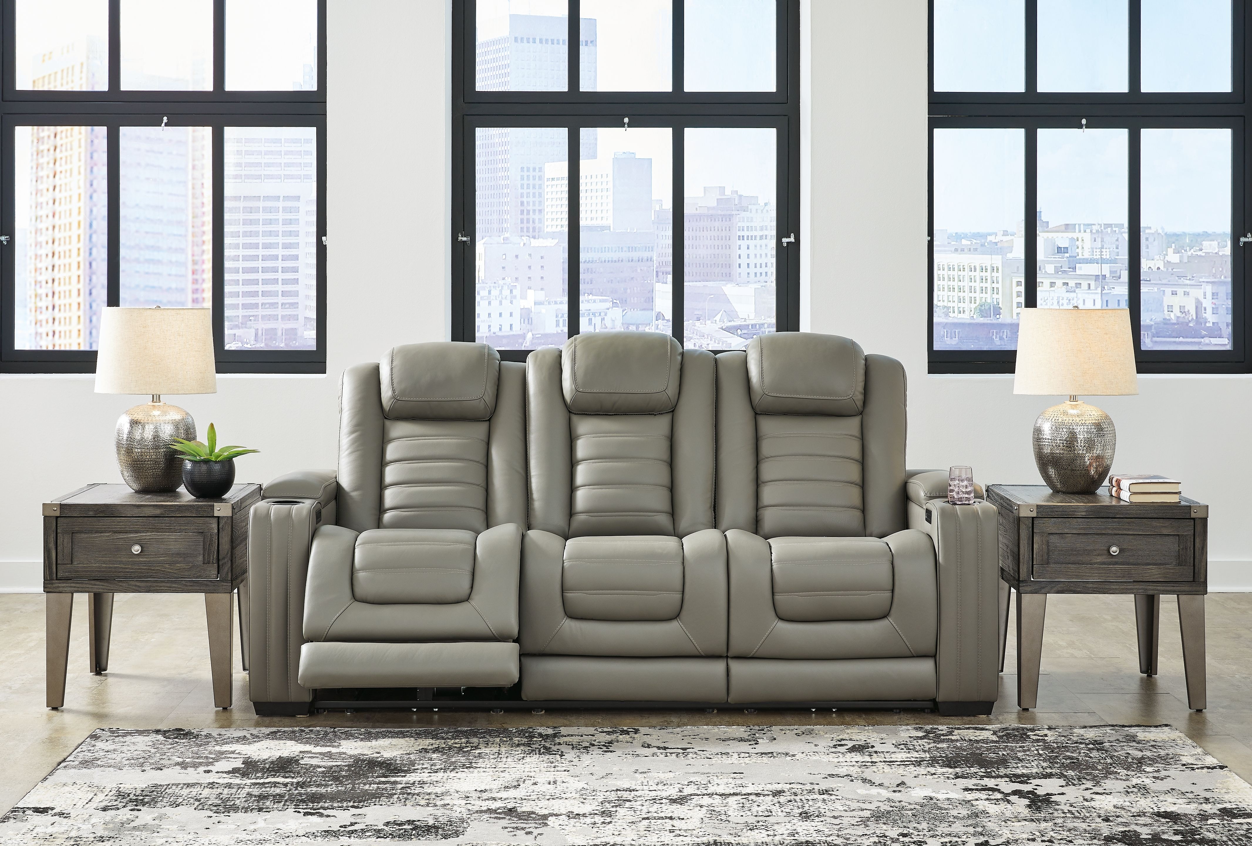 Ashley Backtrack 3 Piece Power Reclining Living Room Set U28005-15-18 ...