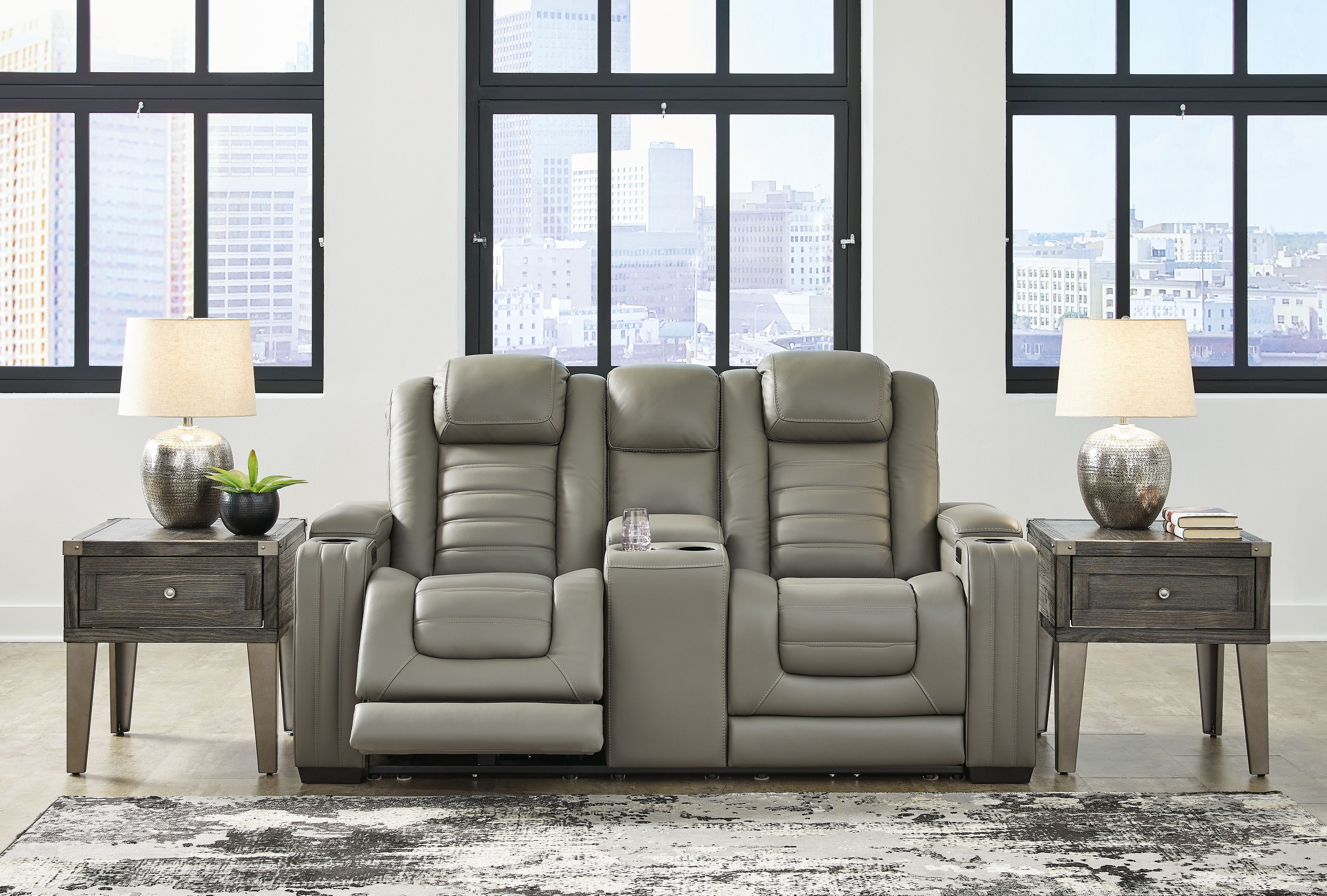 Ashley Backtrack 2 Piece Power Reclining Sofa and Loveseat U280051518