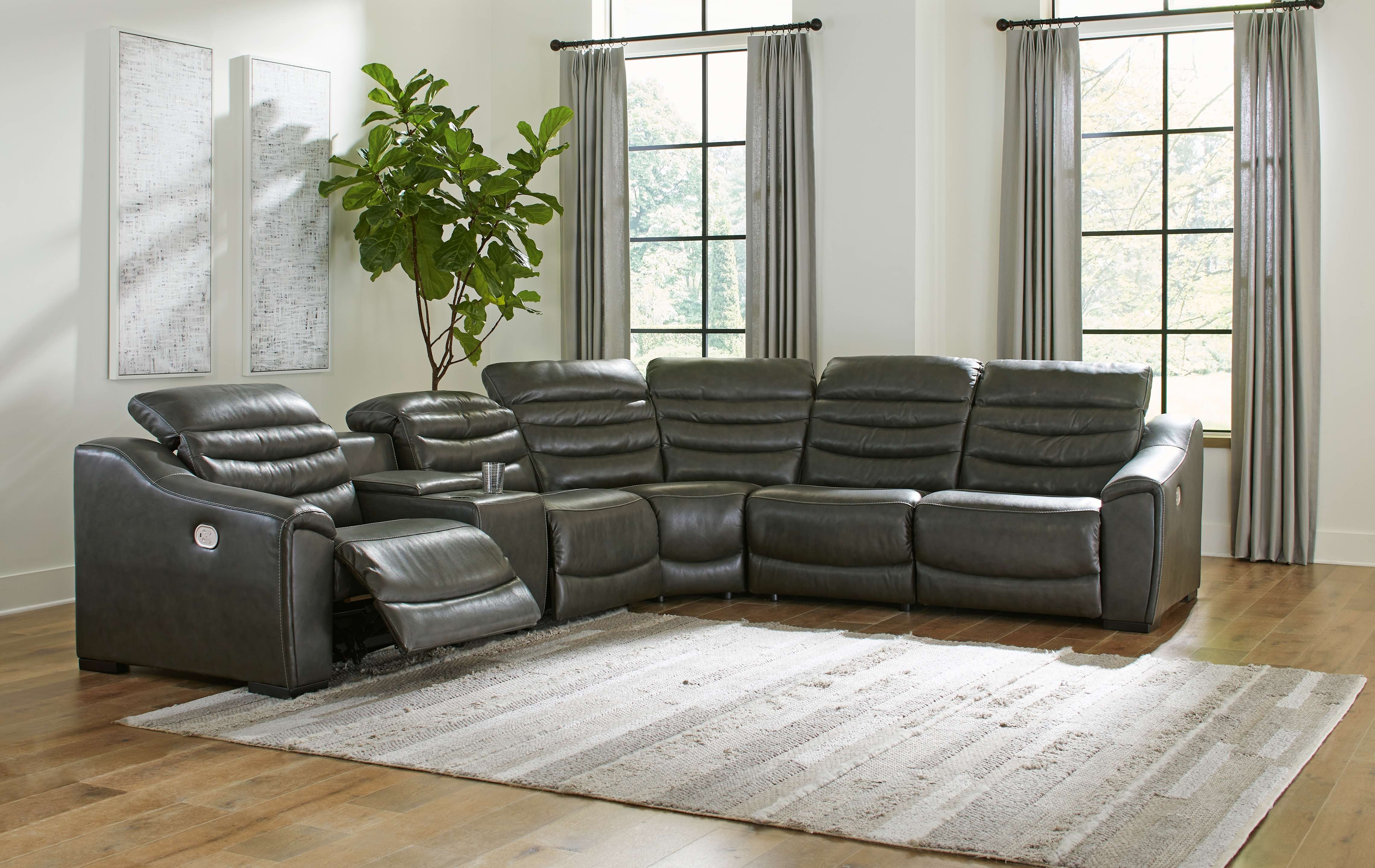 Ashley power 2024 reclining sectional