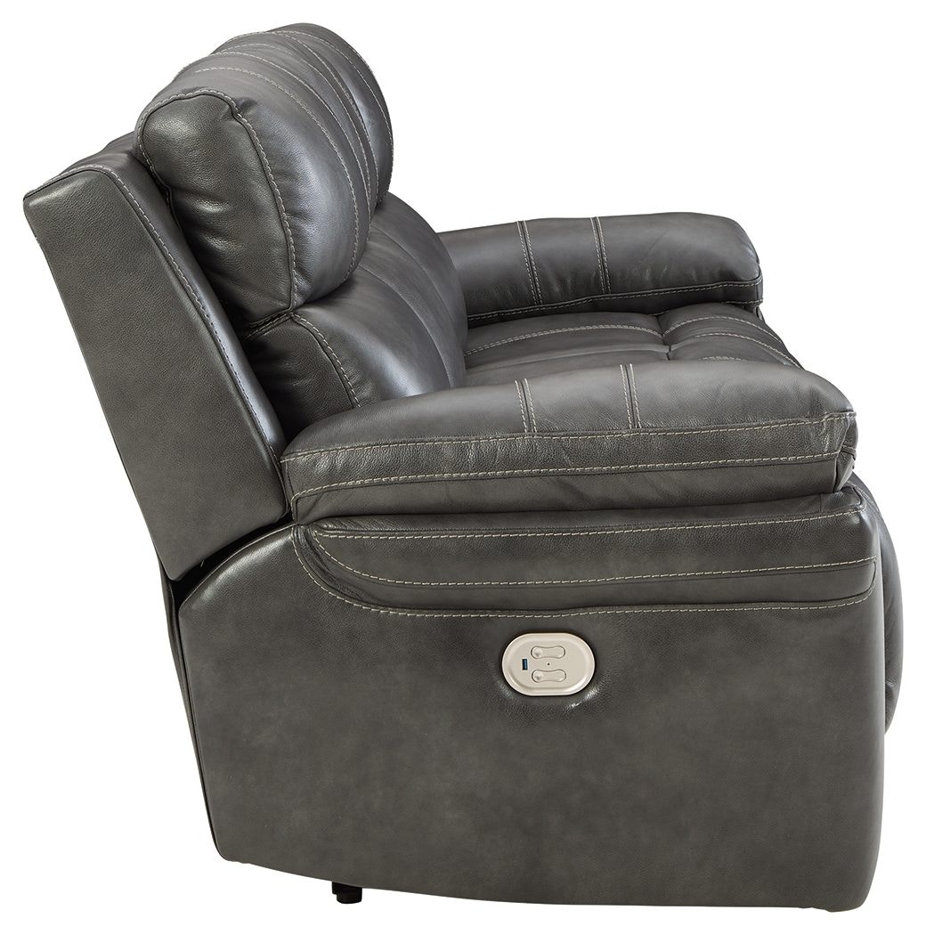 Ashley Edmar Power Reclining Sofa with Adjustable Headrest U6480615