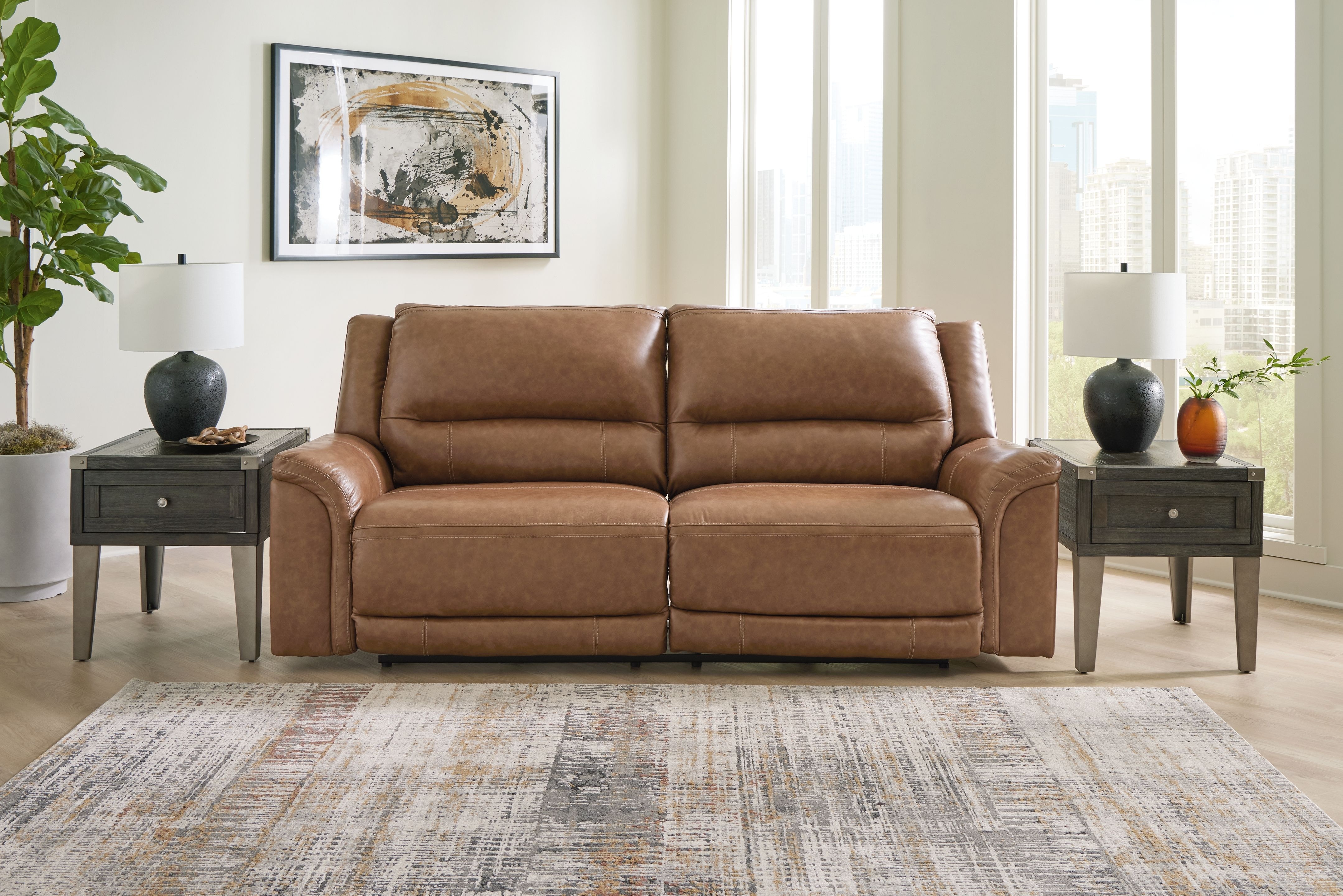 Ashley Trasimeno Power Reclining Sofa and Power Reclining Loveseat