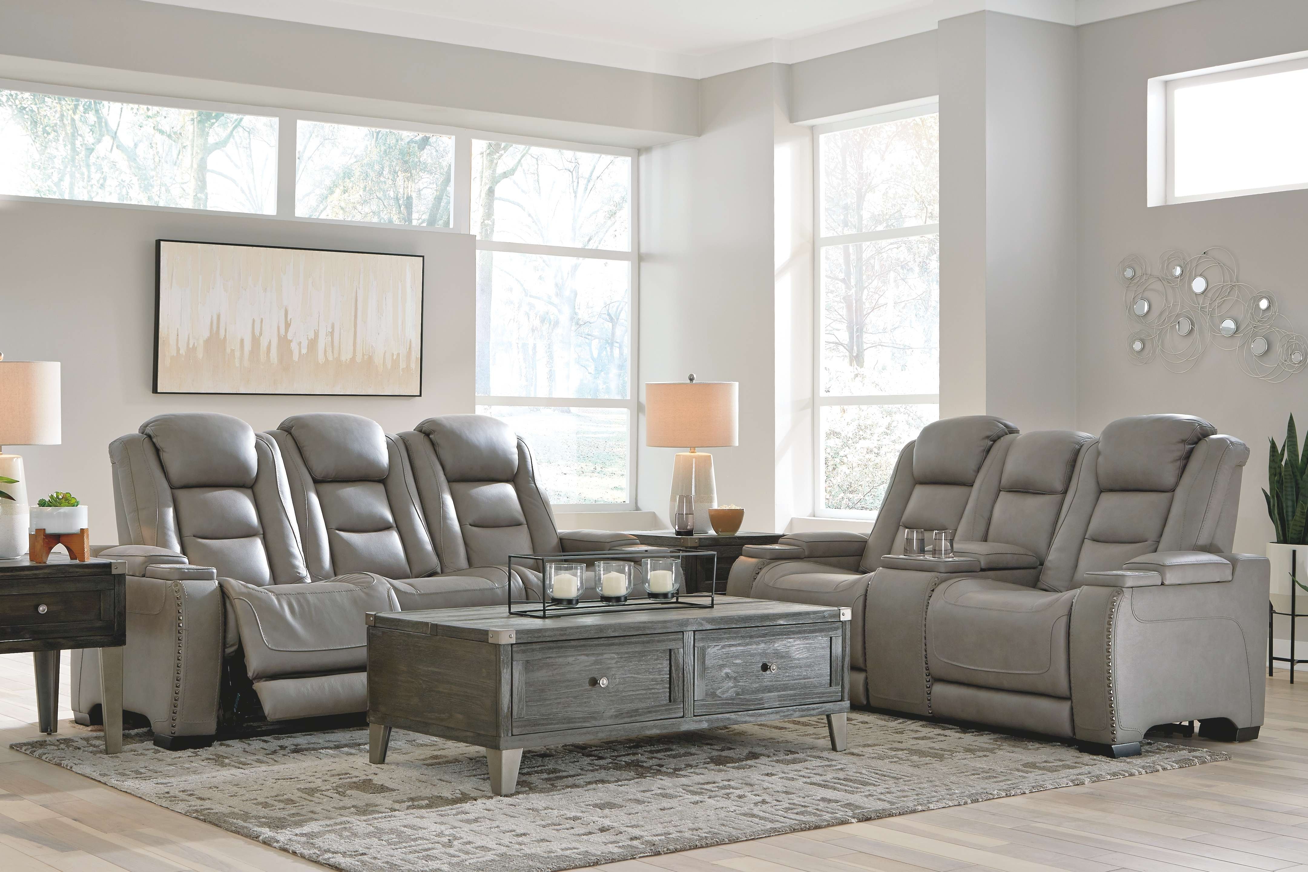 Ashley The Man-Den 5 Piece Power Reclining Living Room Set U85305