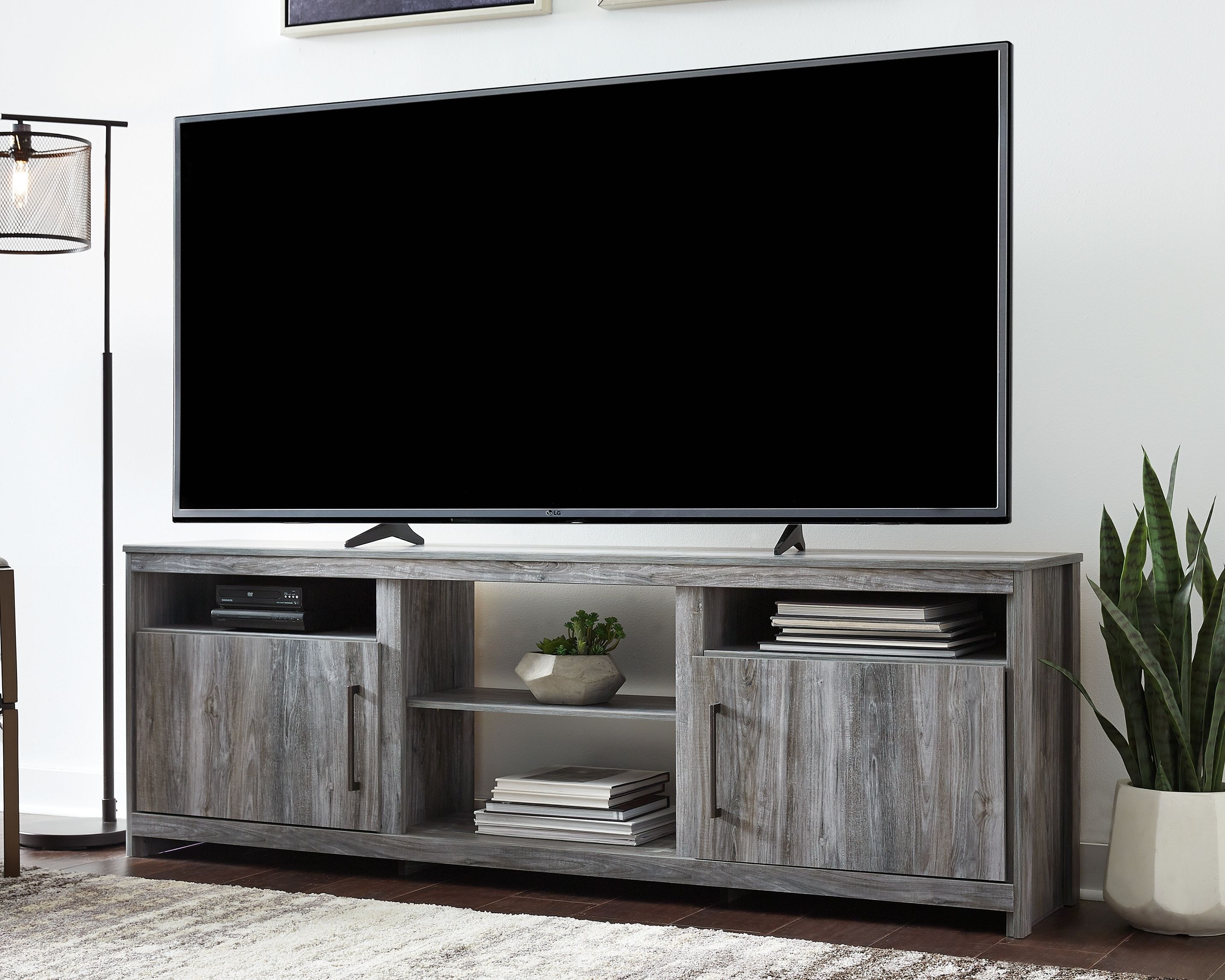 Ashley baystorm media chest with outlet fireplace