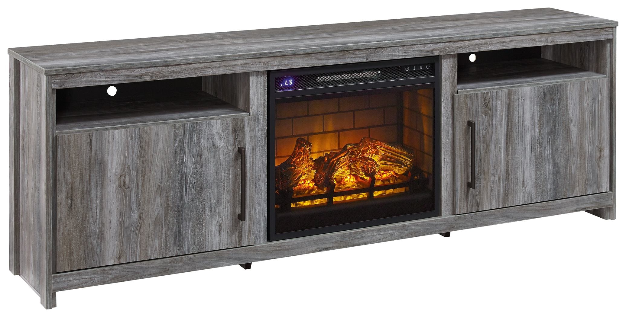 Ashley baystorm media chest with outlet fireplace