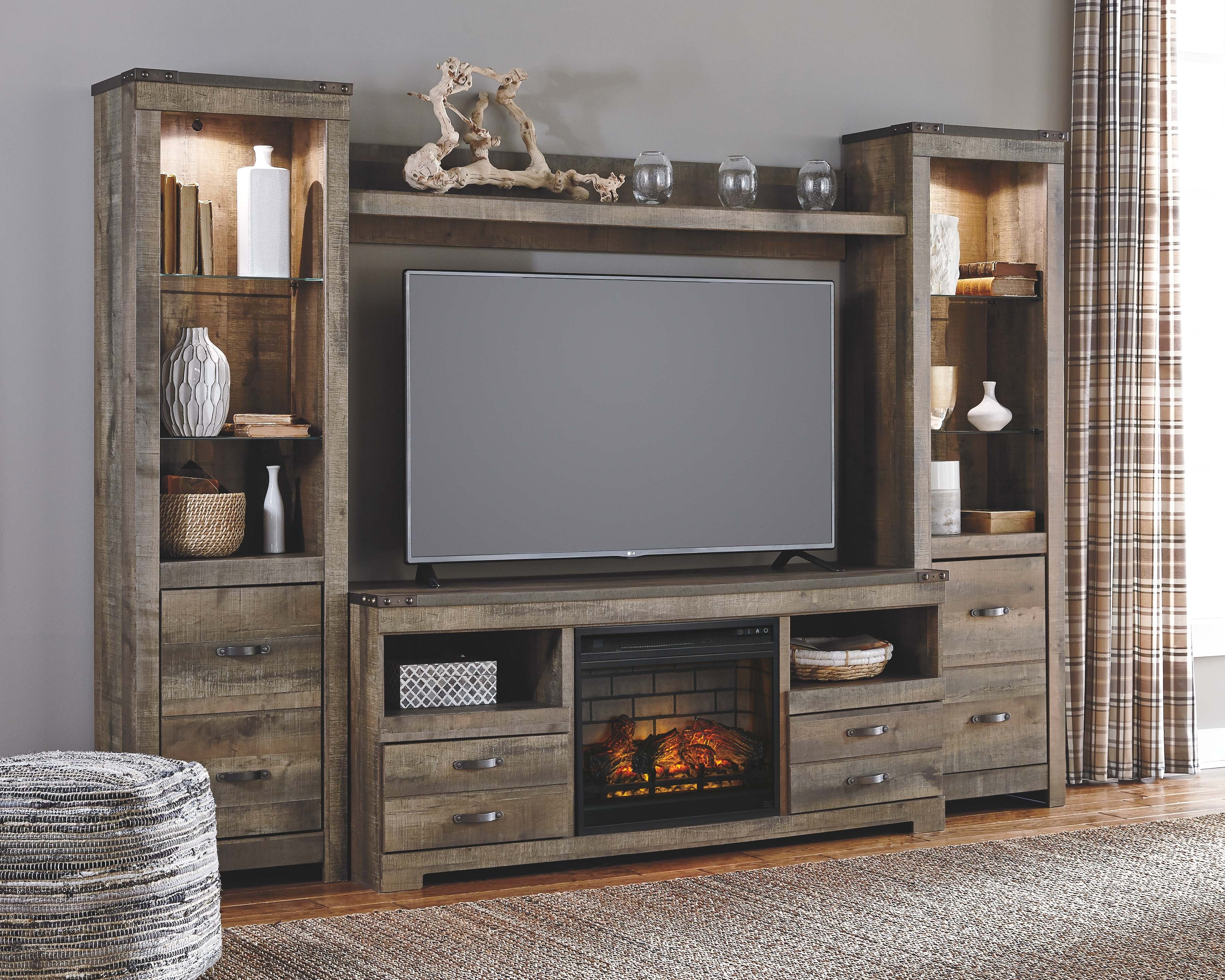 Ashley Trinell 5 Piece 63'' Entertainment Center W446-68-24-2-27