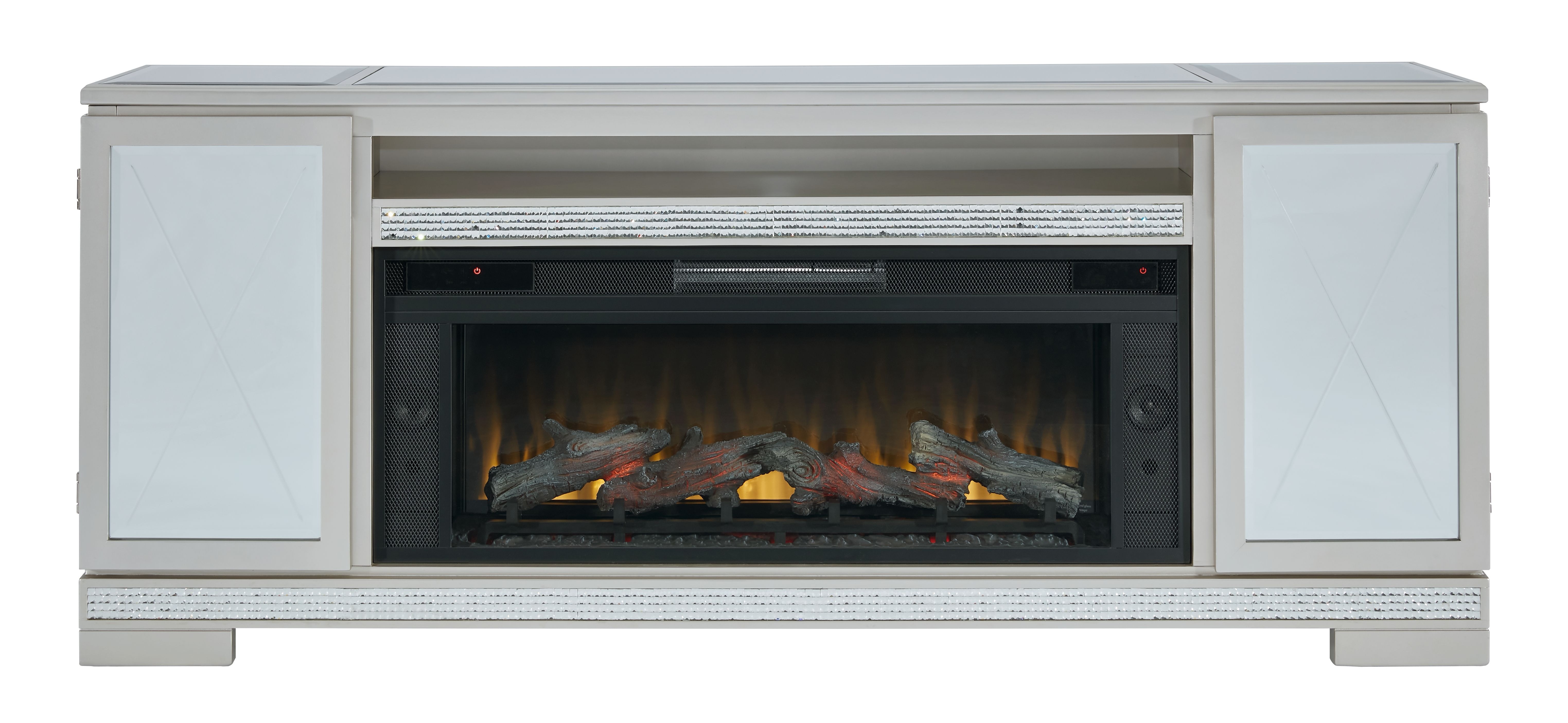 Ashley Flamory 72'' TV Stand With Electric Infrared Fireplace