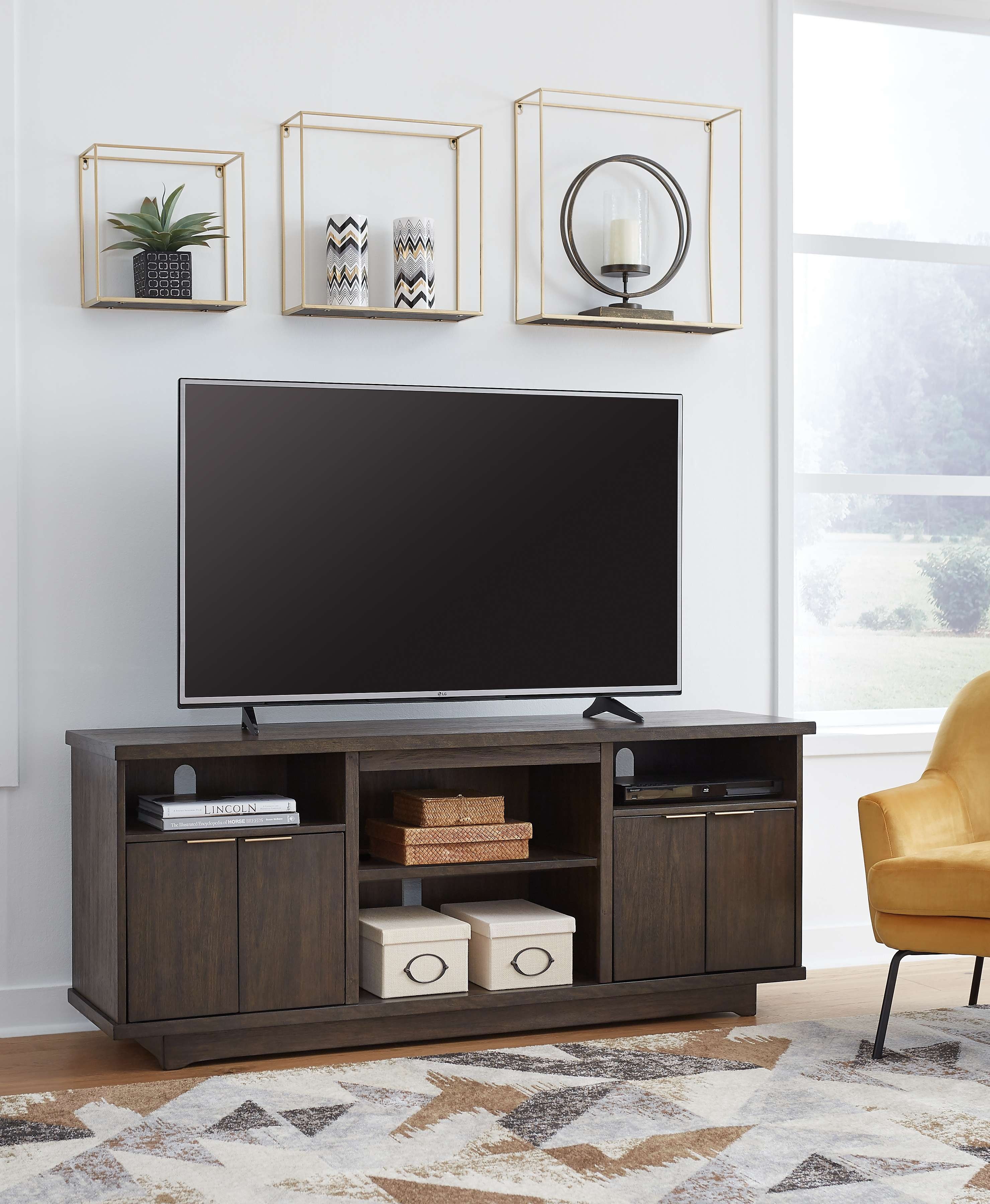 Ashley Brazburn LG TV Stand with Fireplace Option W95568 Portland