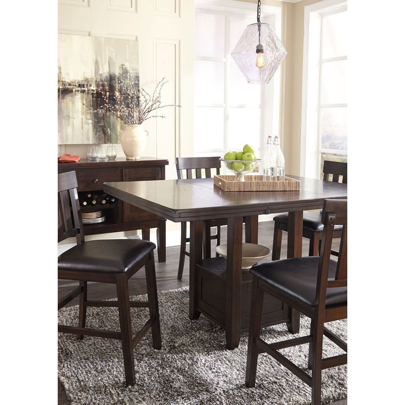 Ashley Haddigan 6 Piece Rectangular Counter Dining Room Set D59642124