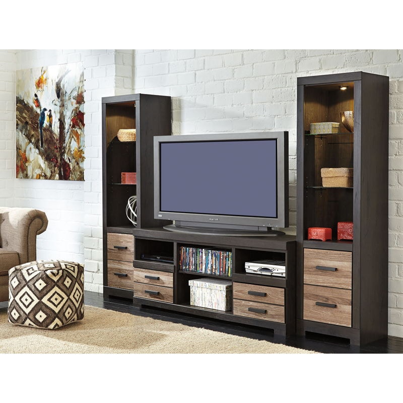 Harlinton tv deals stand with fireplace