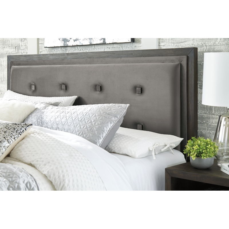 Ashley Hyndell Queen Upholstered Panel Bed With Storage B731-57-54S ...