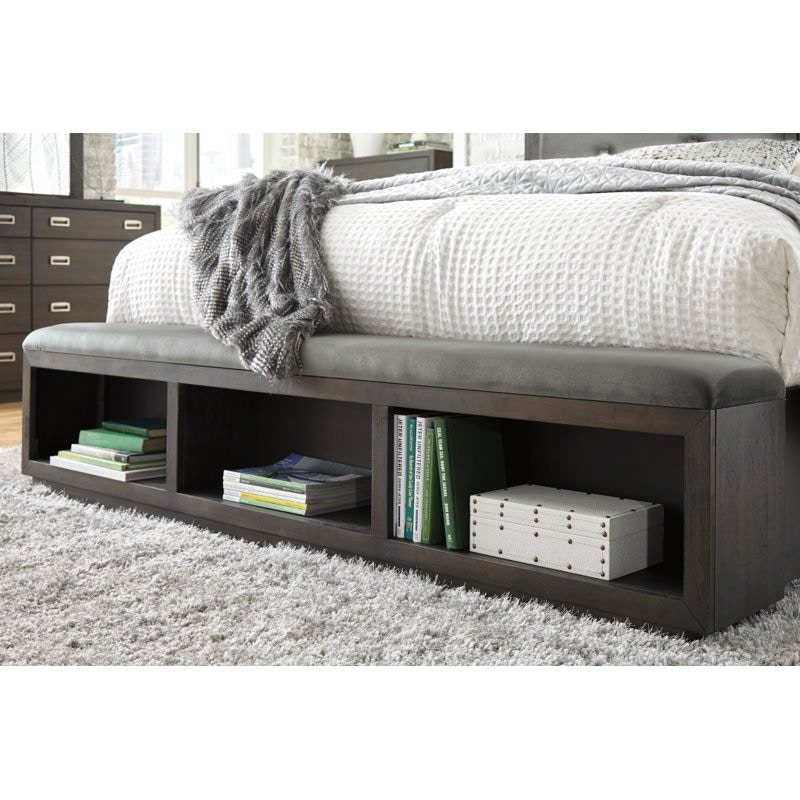 Ashley Hyndell California King Upholstered Panel Bed with