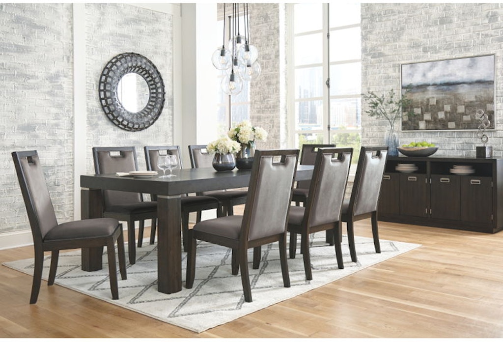 Ashley Hyndell 9 Piece Rectangular Dining Room Extension Table Set