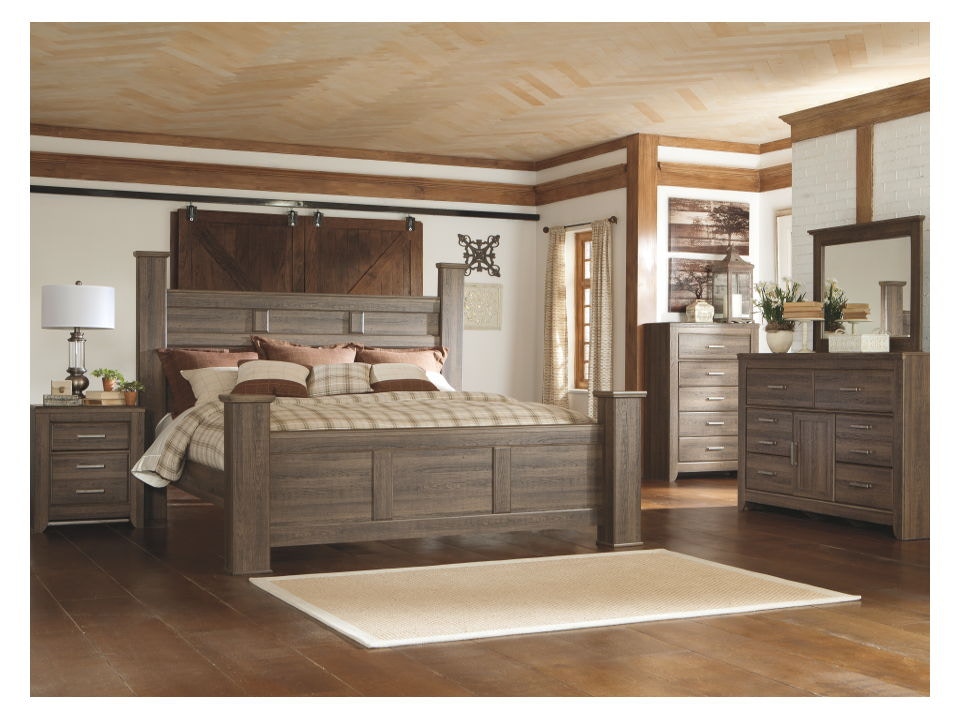 5 Piece California King Poster Bed Set